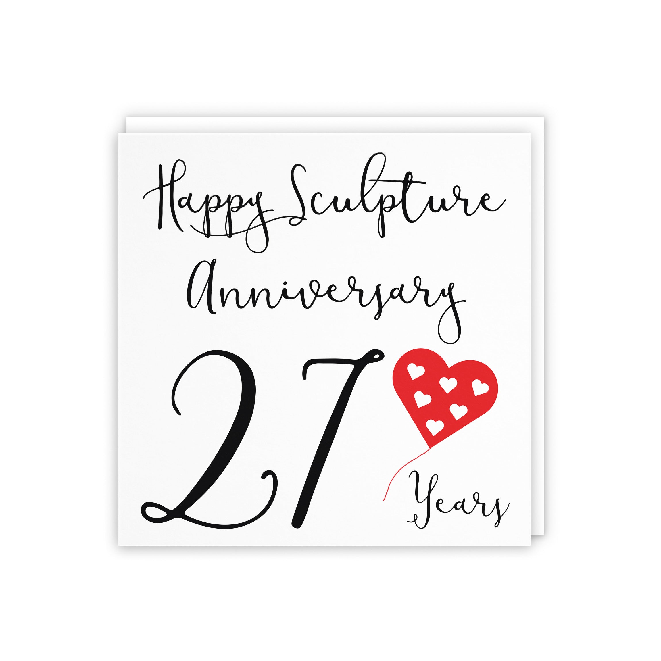 27th Anniversary Card Red Heart - Default Title (5056408111034)