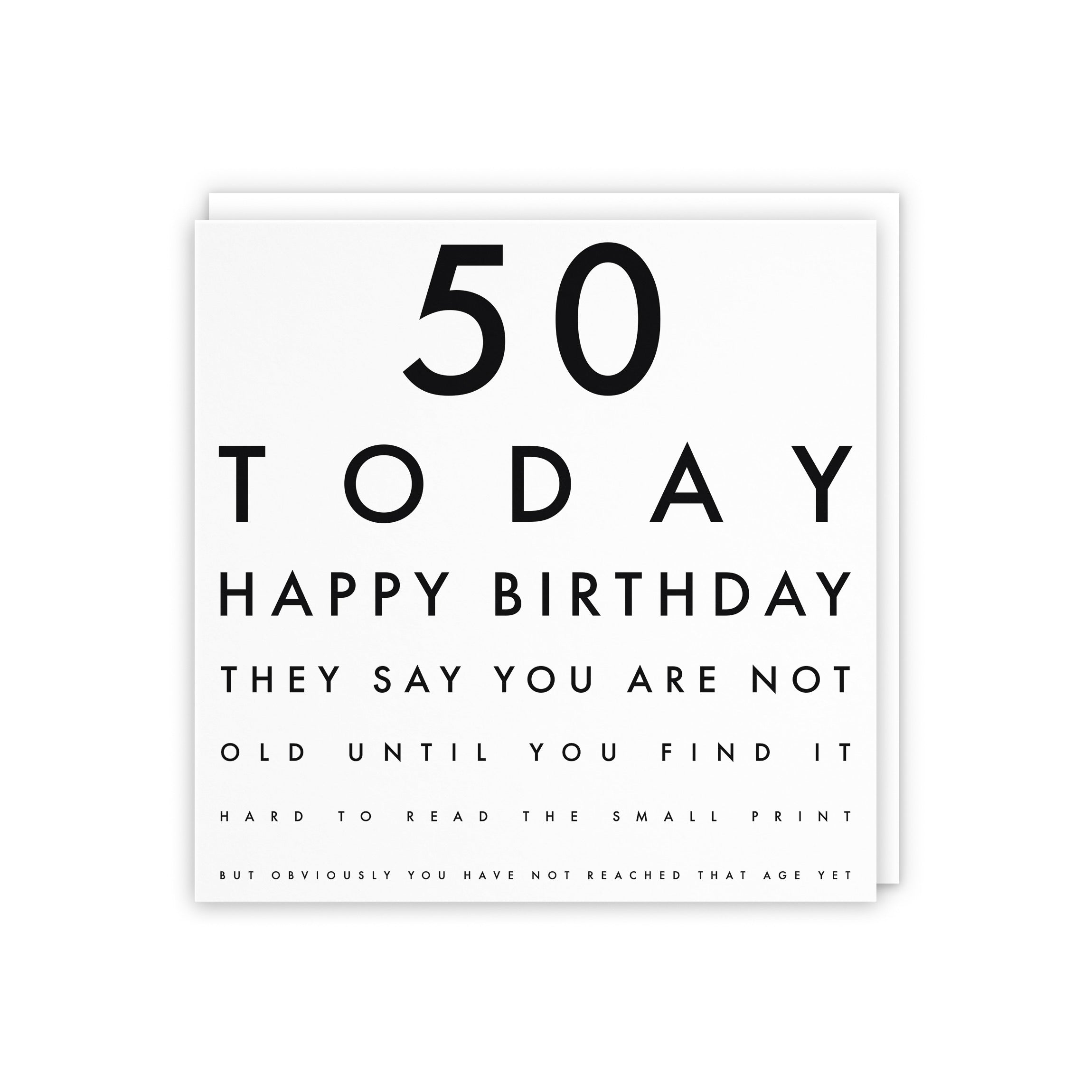 50th Birthday Eye Sight Joke Card Letters - Default Title (5056408111171)