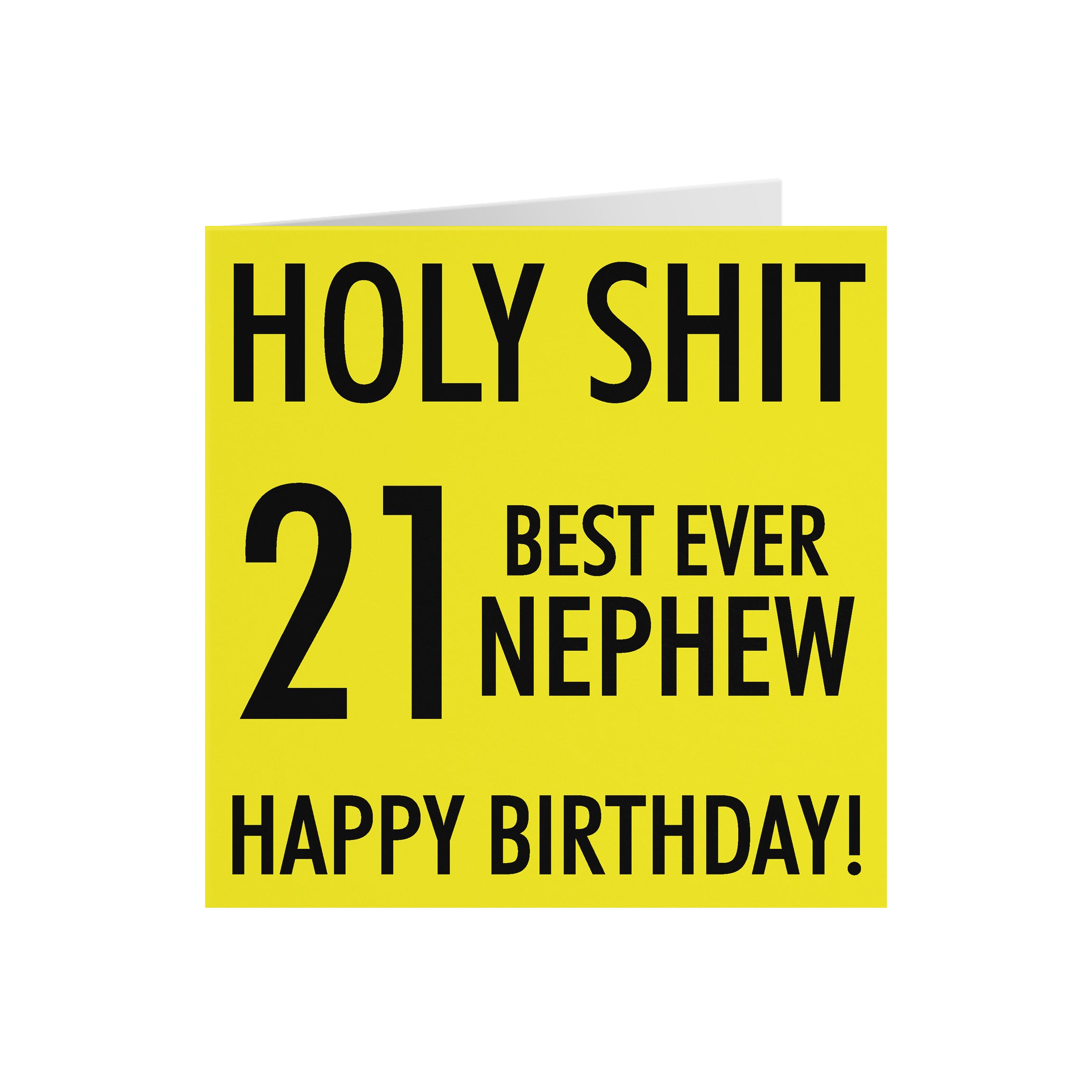 21st Nephew Birthday Card Holy Shit - Default Title (5056408113960)