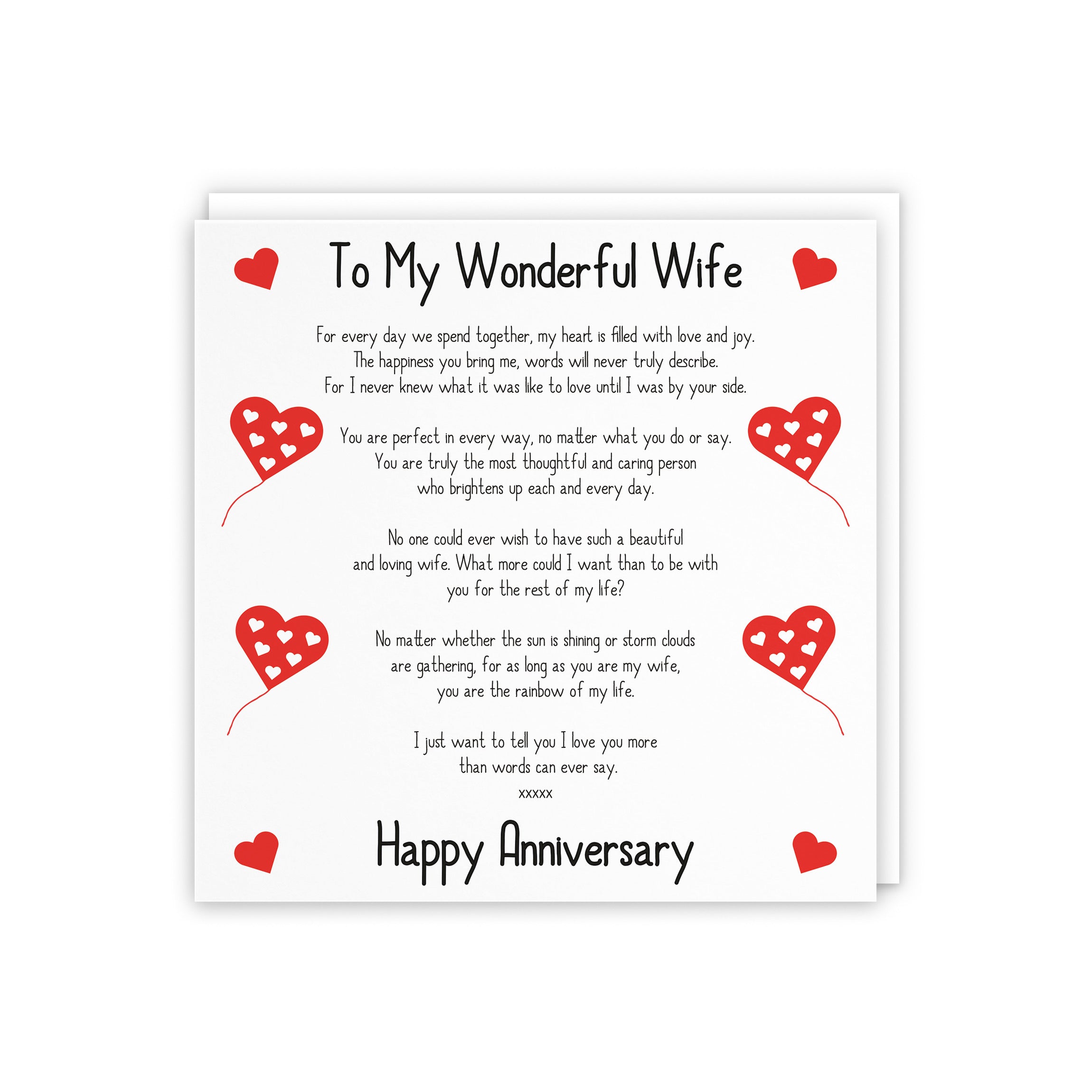 Wife Anniversary Card Romantic Verses - Default Title (5056408114943)