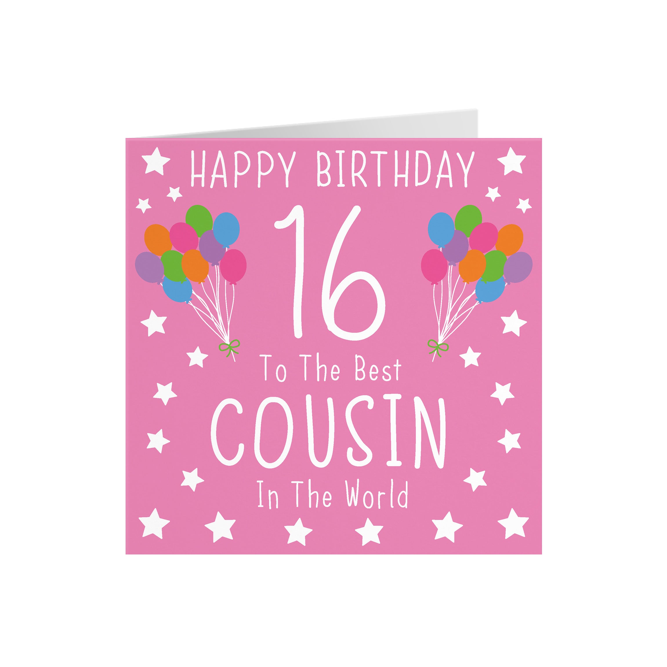 16th Cousin Female Pink Birthday Card Iconic - Default Title (5056408116299)