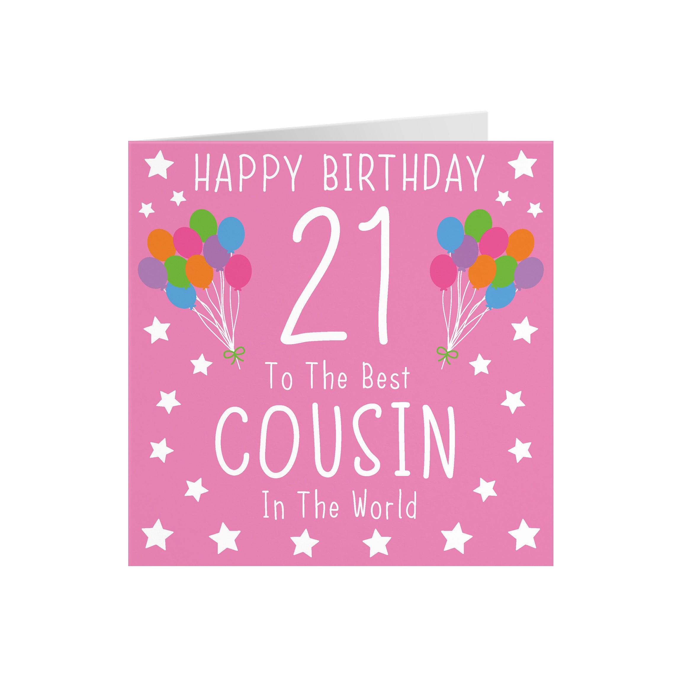 21st Cousin Female Pink Birthday Card Iconic - Default Title (5056408116343)