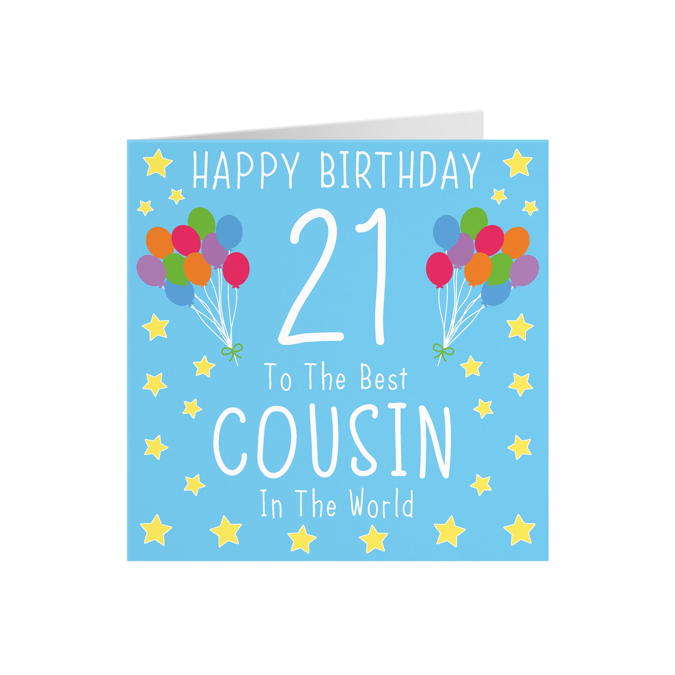 21st Cousin Male Blue Birthday Card Iconic - Default Title (5056408116459)