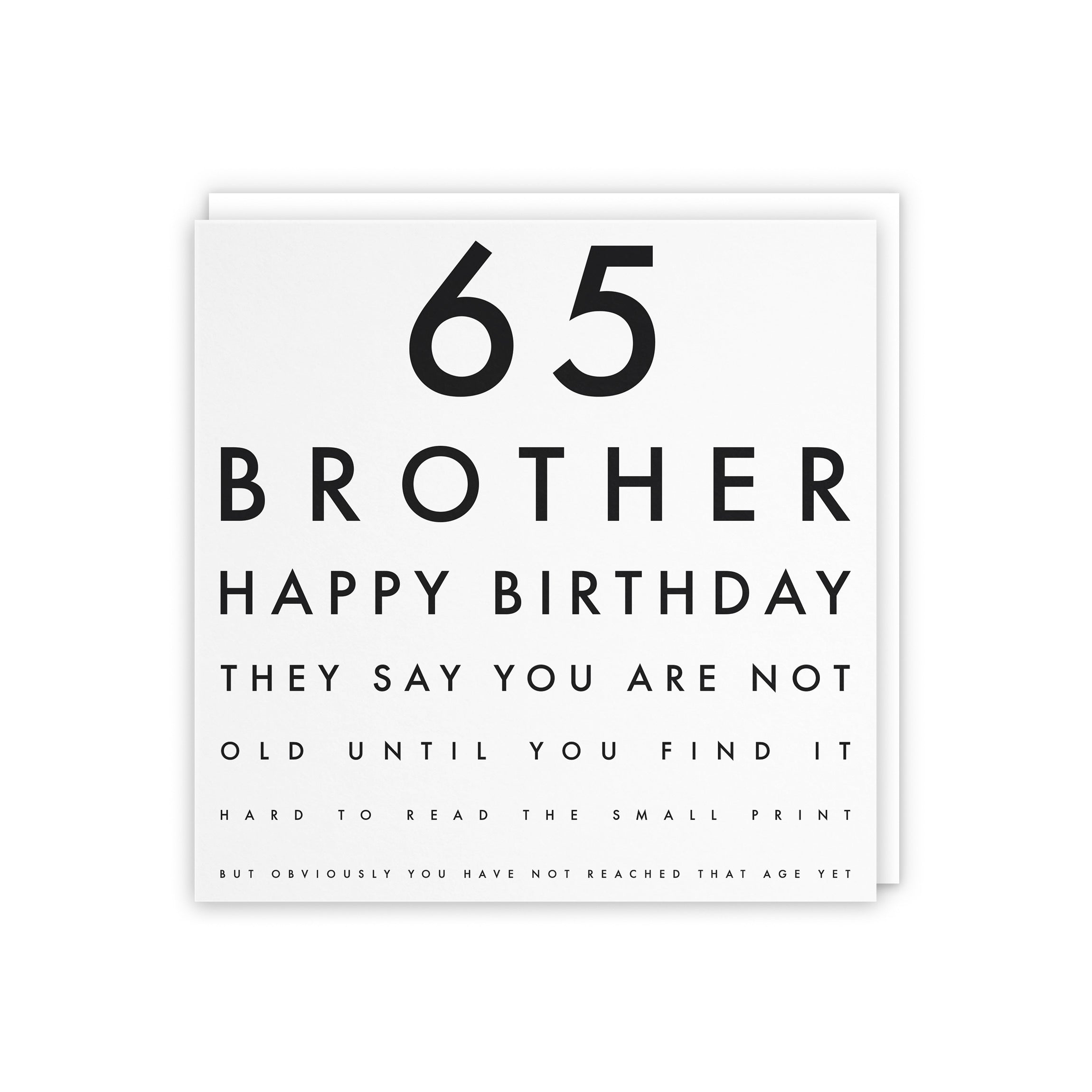 65th Brother Eye Sight Joke Birthday Card Letters - Default Title (5056408117708)