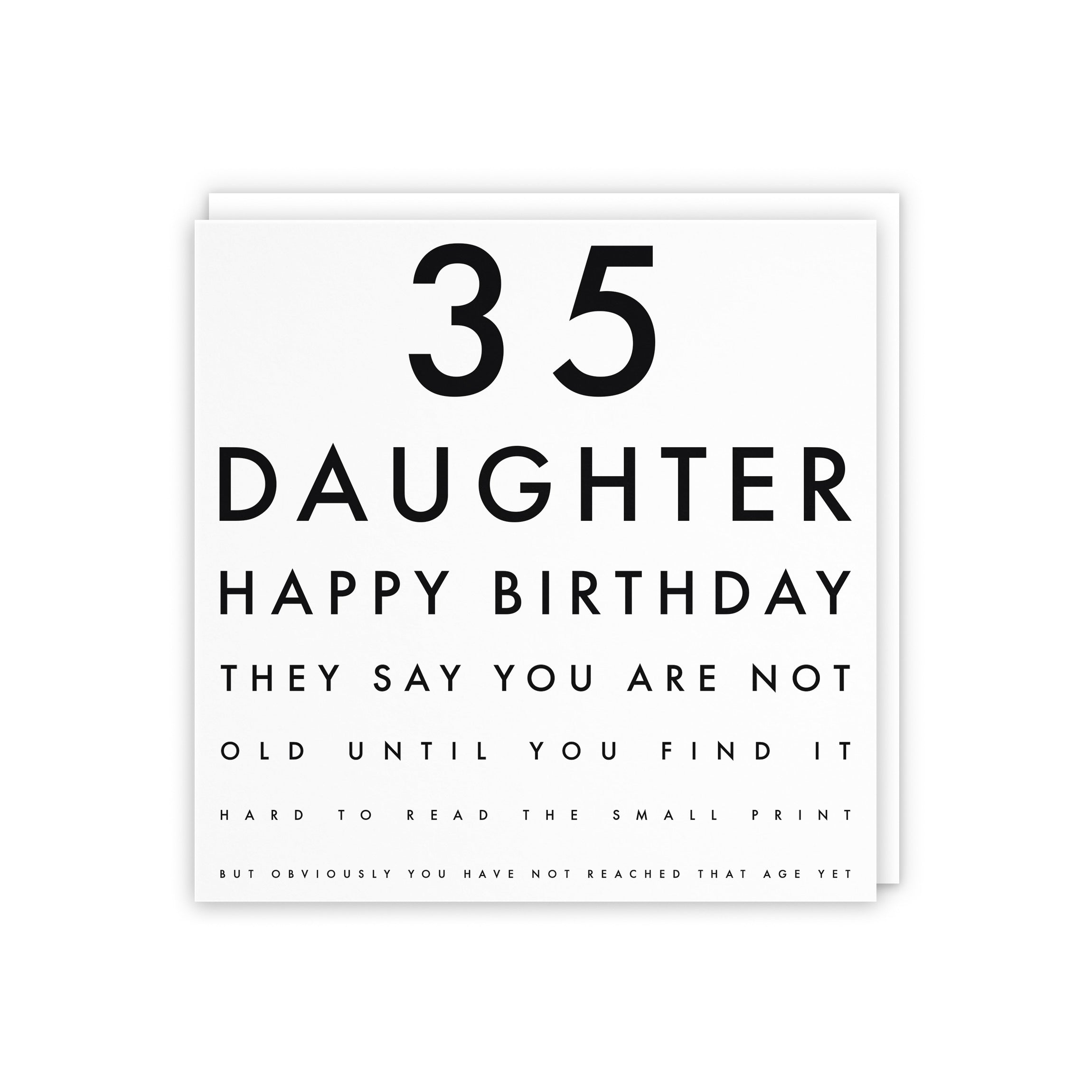 35th Daughter Eye Sight Joke Birthday Card Letters - Default Title (5056408117982)