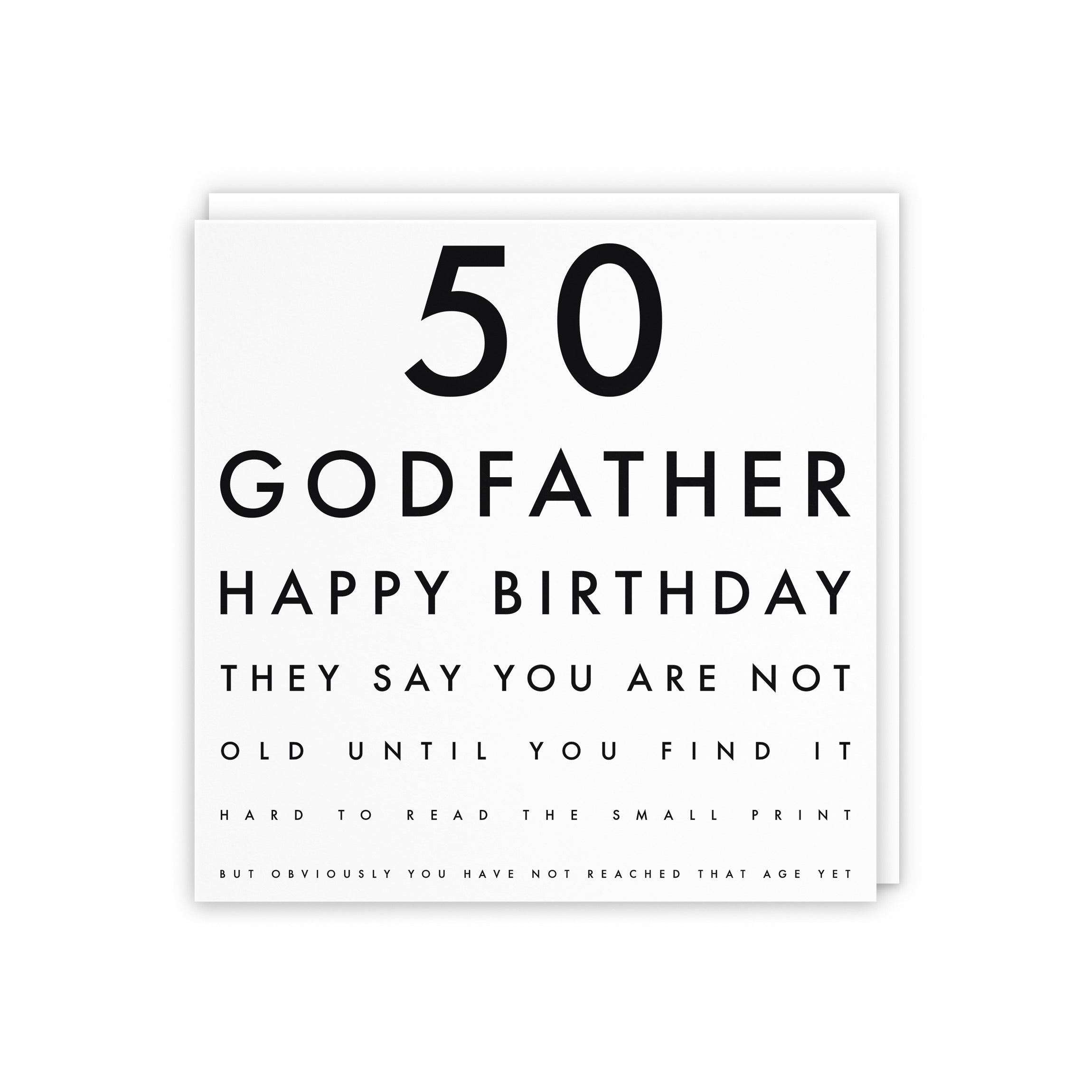 50th Godfather Eye Sight Joke Birthday Card Letters - Default Title (5056408118149)