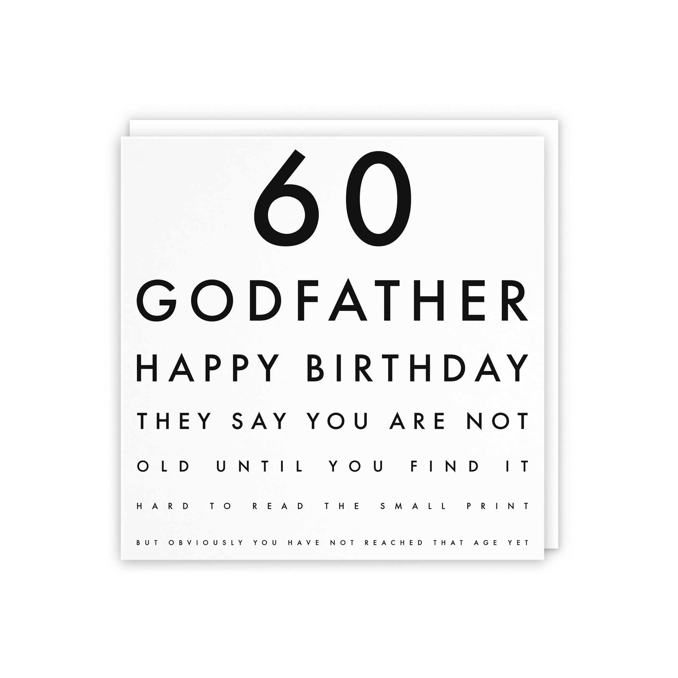 60th Godfather Eye Sight Joke Birthday Card Letters - Default Title (5056408118163)