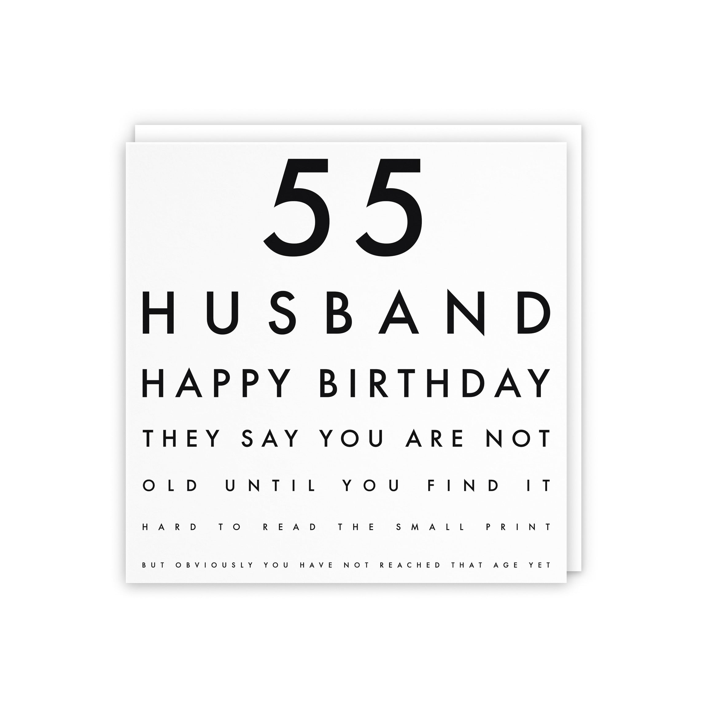 55th Husband Eye Sight Joke Birthday Card Letters - Default Title (5056408118415)