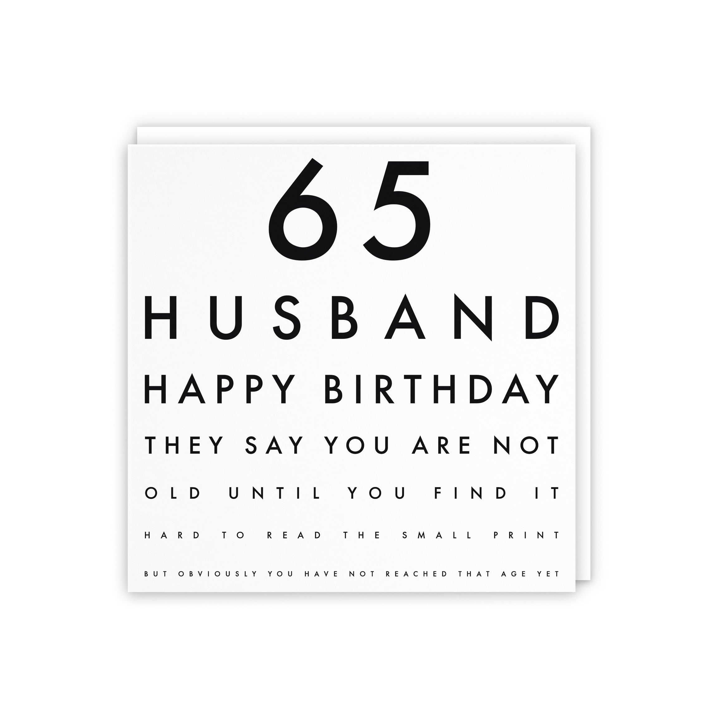 65th Husband Eye Sight Joke Birthday Card Letters - Default Title (5056408118439)