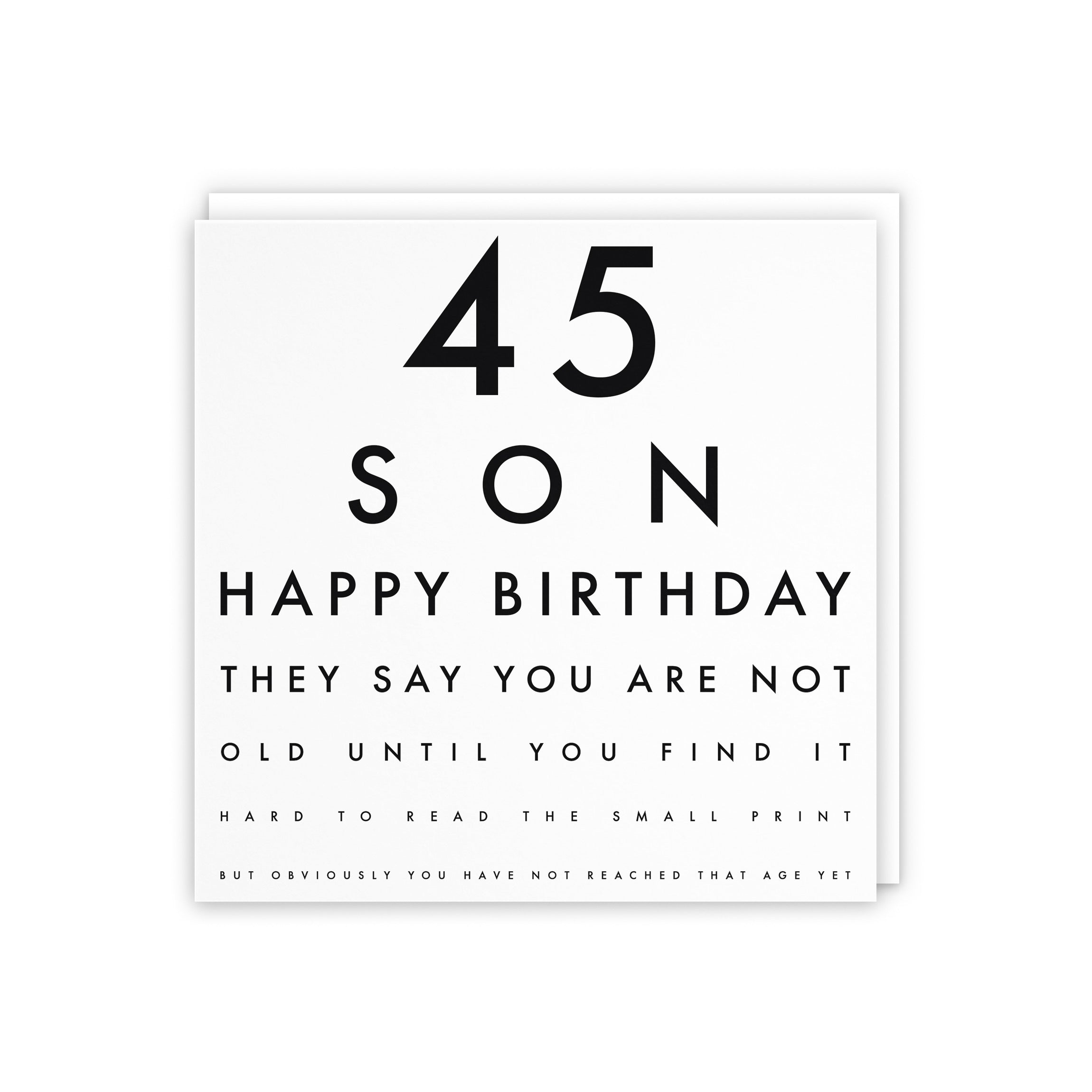 45th Son Eye Sight Joke Birthday Card Letters - Default Title (5056408118583)