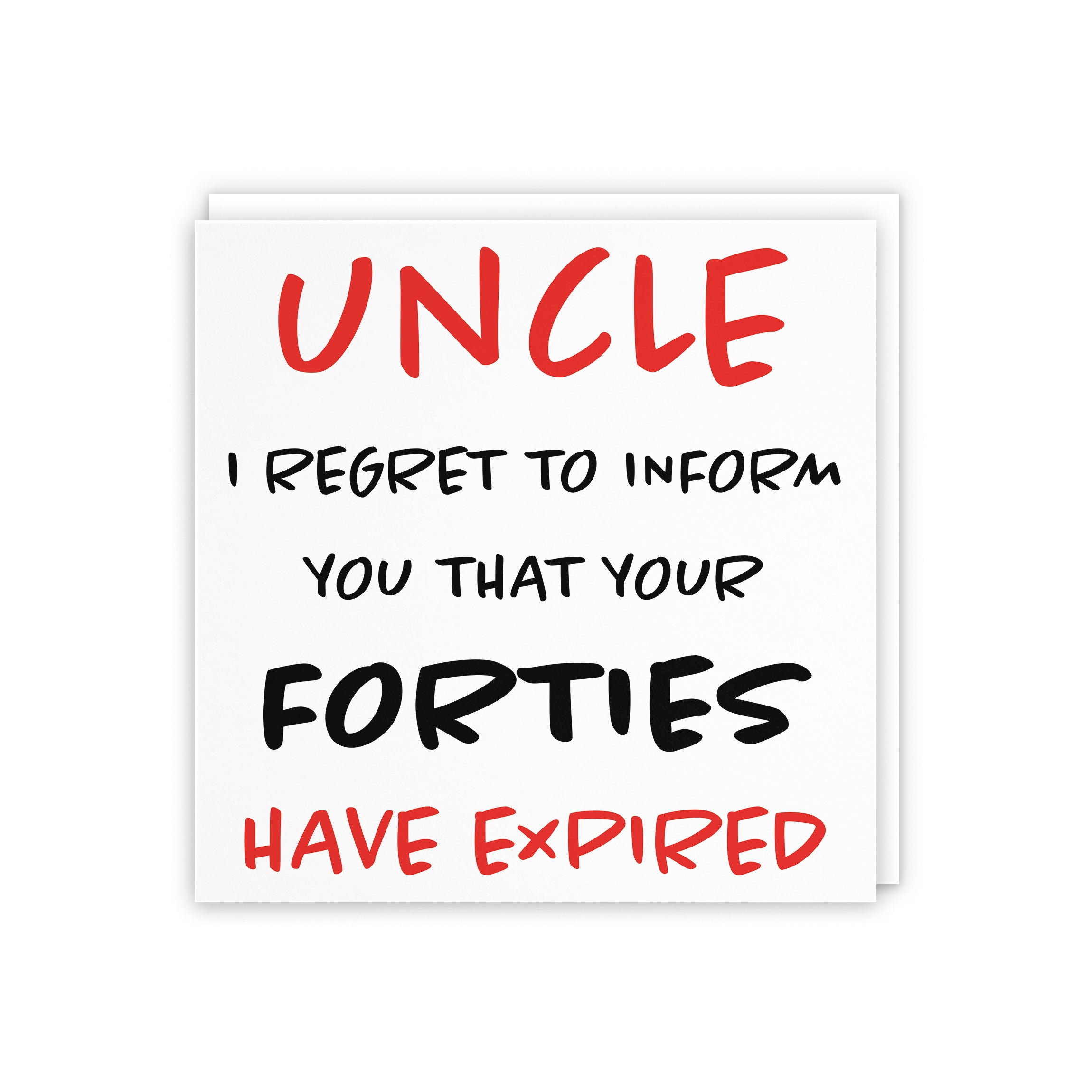 50th Uncle Humorous Birthday Card Retro - Default Title (5056408118682)