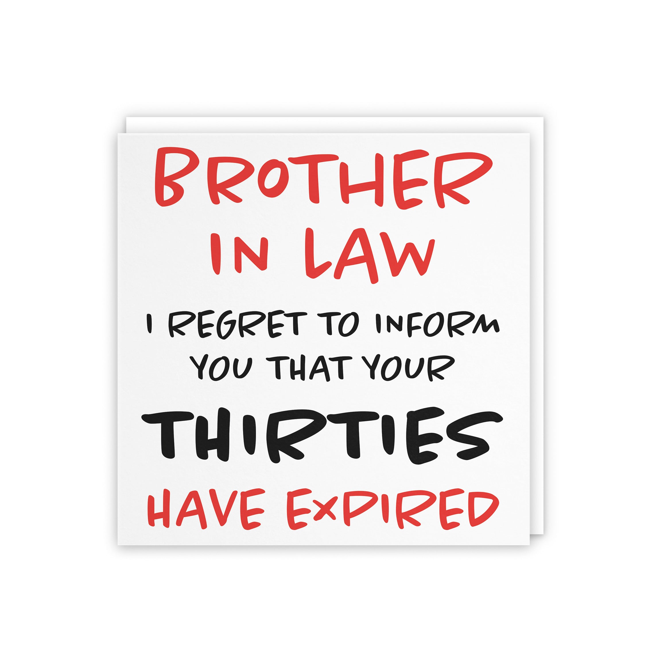 40th Brother In Law Humorous Birthday Card Retro - Default Title (5056408118774)