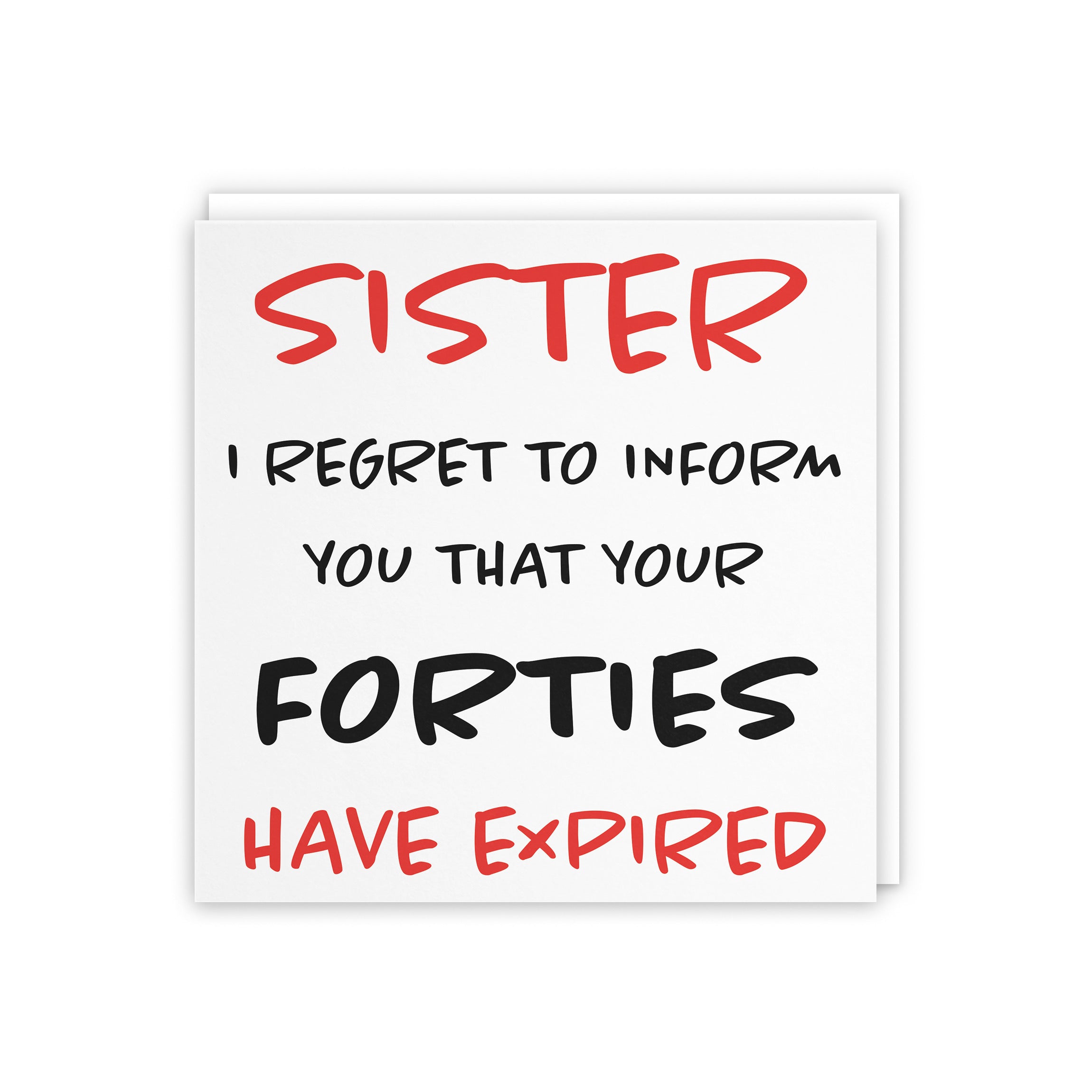 50th Sister Humorous Birthday Card Retro - Default Title (5056408118828)