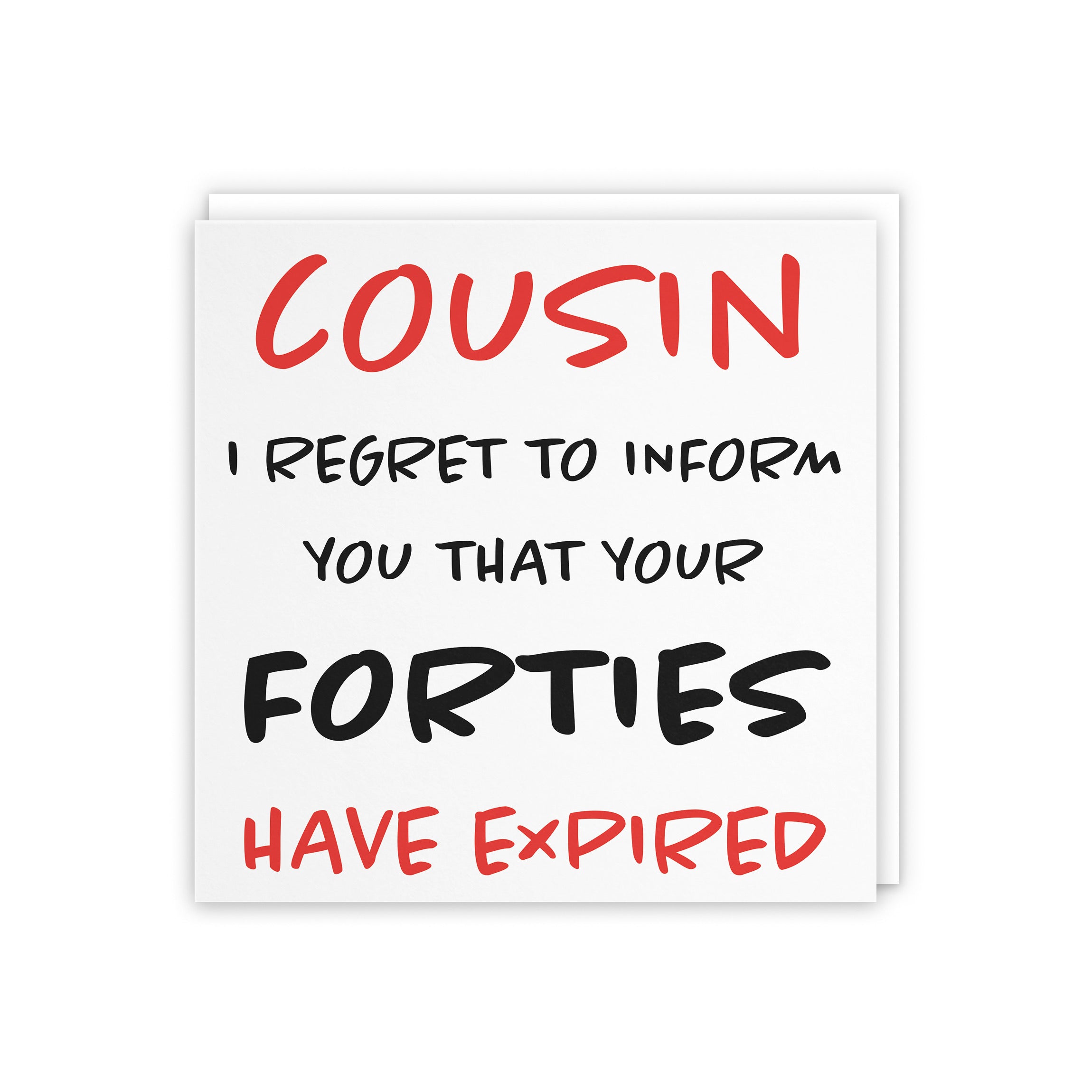 50th Cousin Humorous Birthday Card Retro - Default Title (5056408118859)