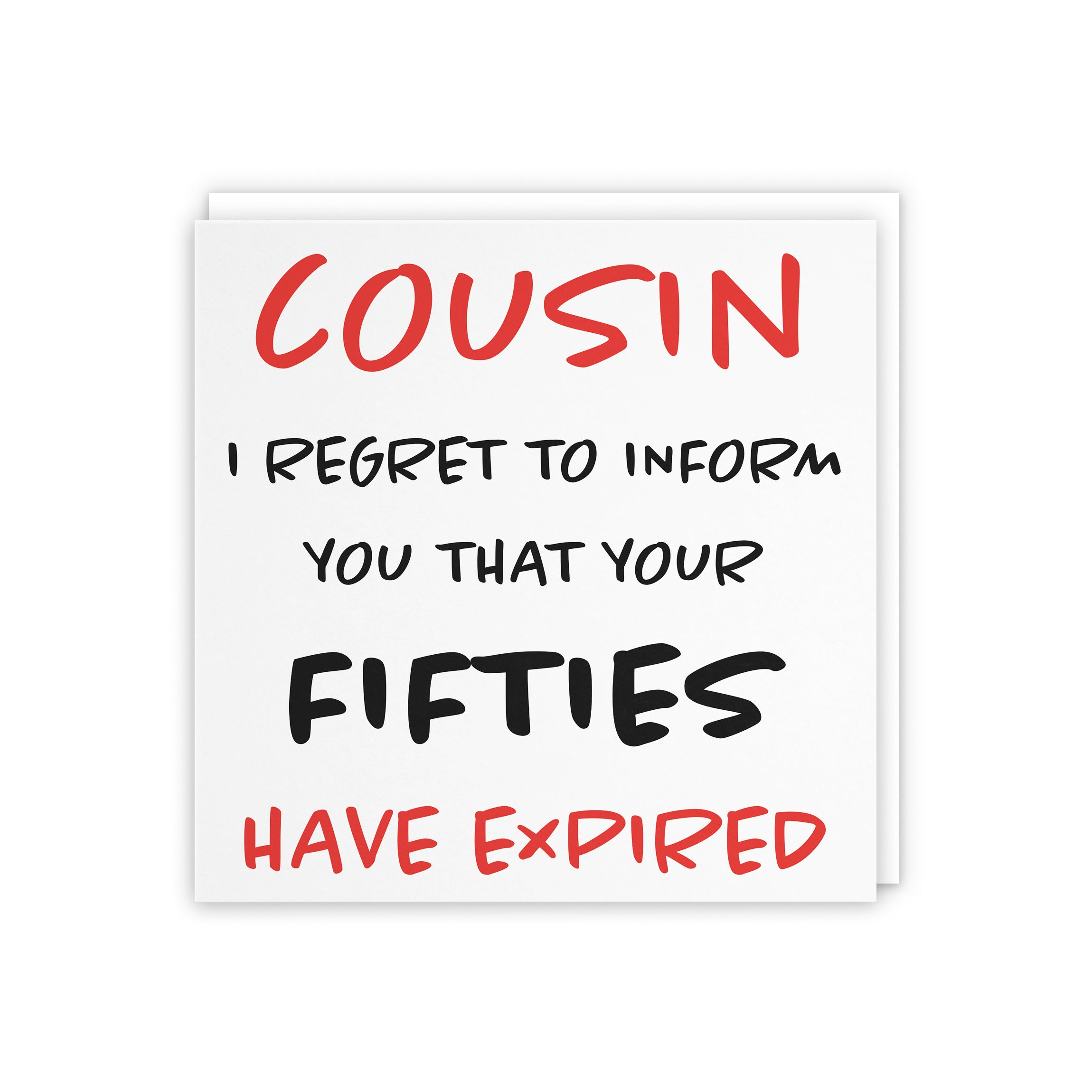 60th Cousin Humorous Birthday Card Retro - Default Title (5056408118866)