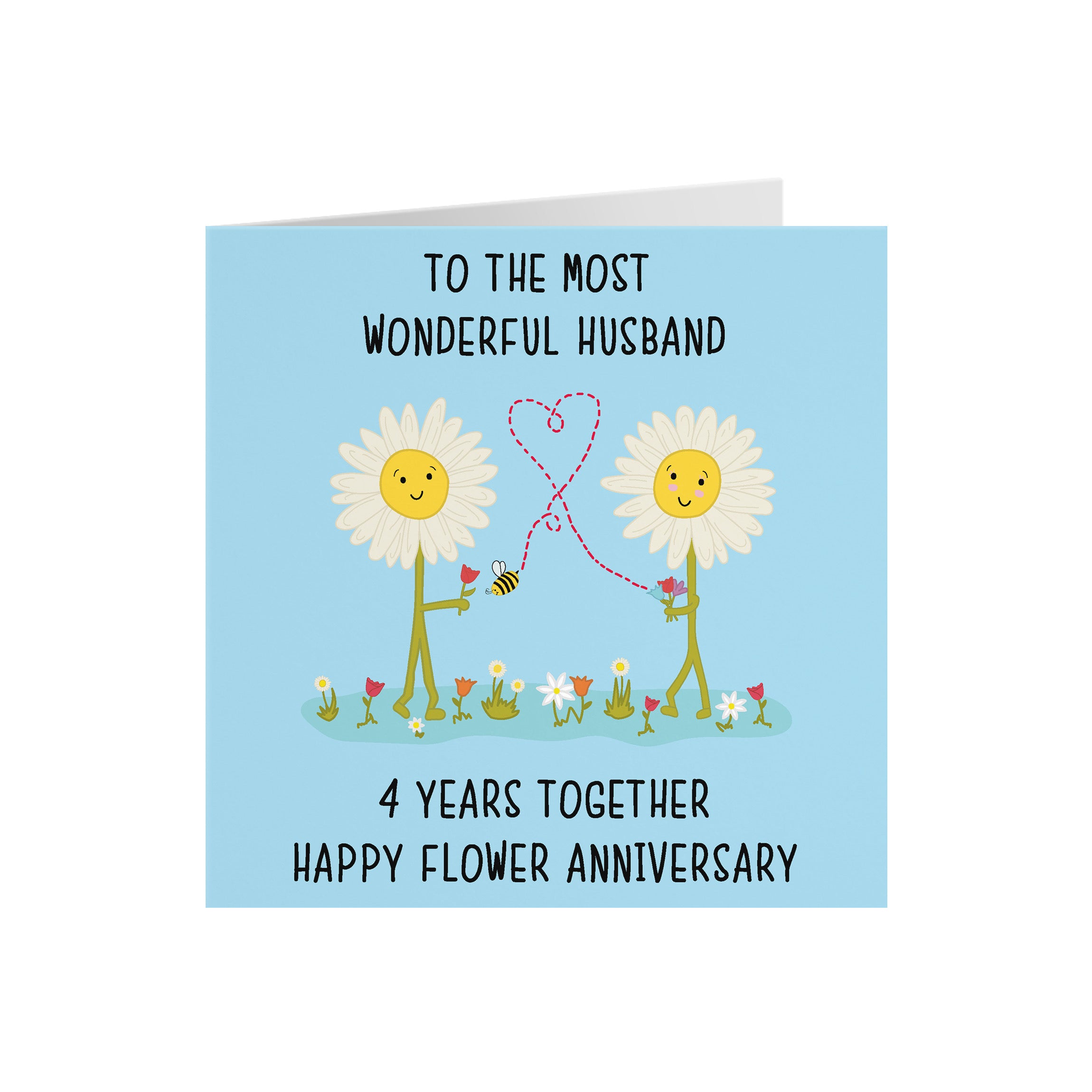 4th Husband Anniversary Card Iconic - Default Title (5056408119542)