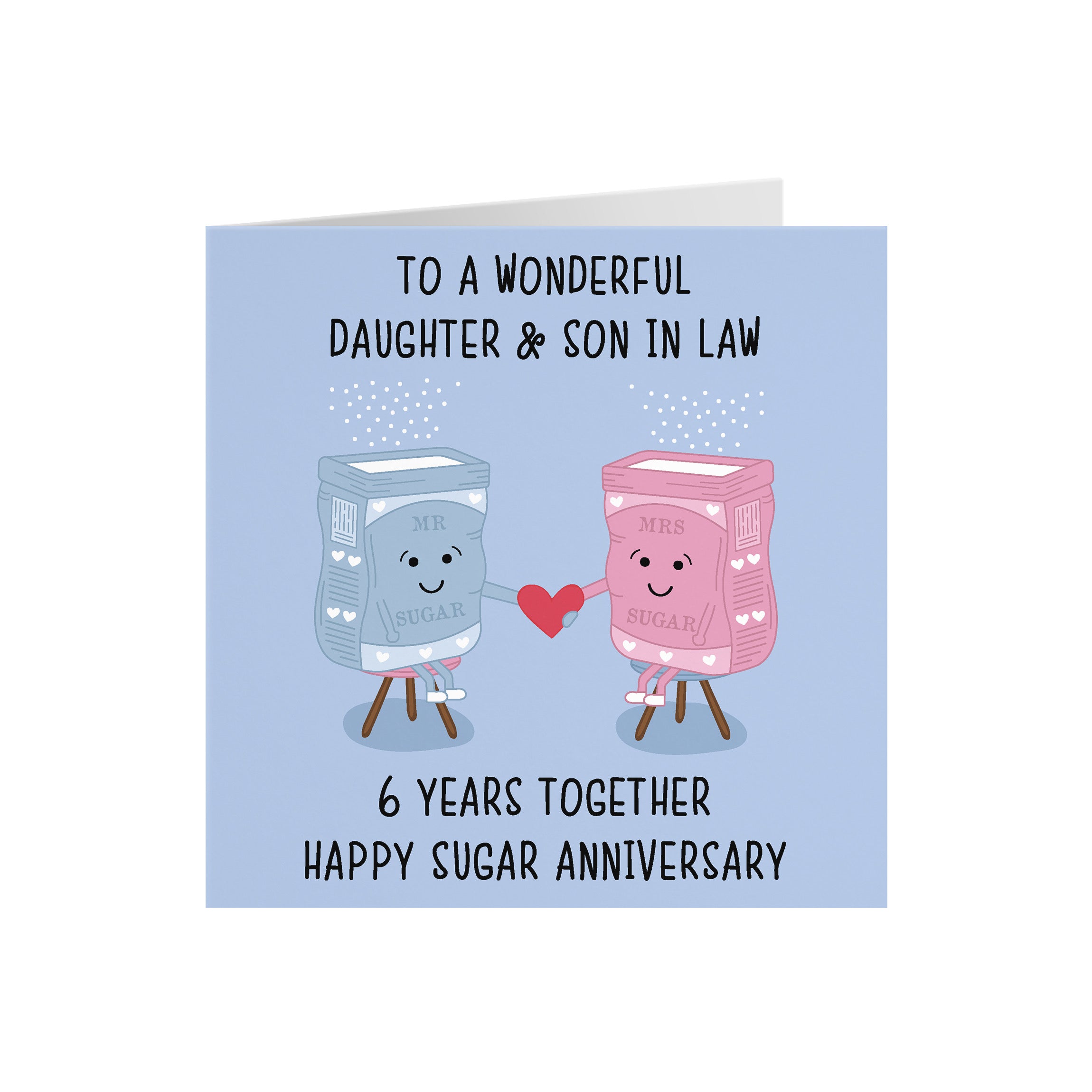 6th Daughter And Son In Law Anniversary Card Iconic - Default Title (5056408119658)