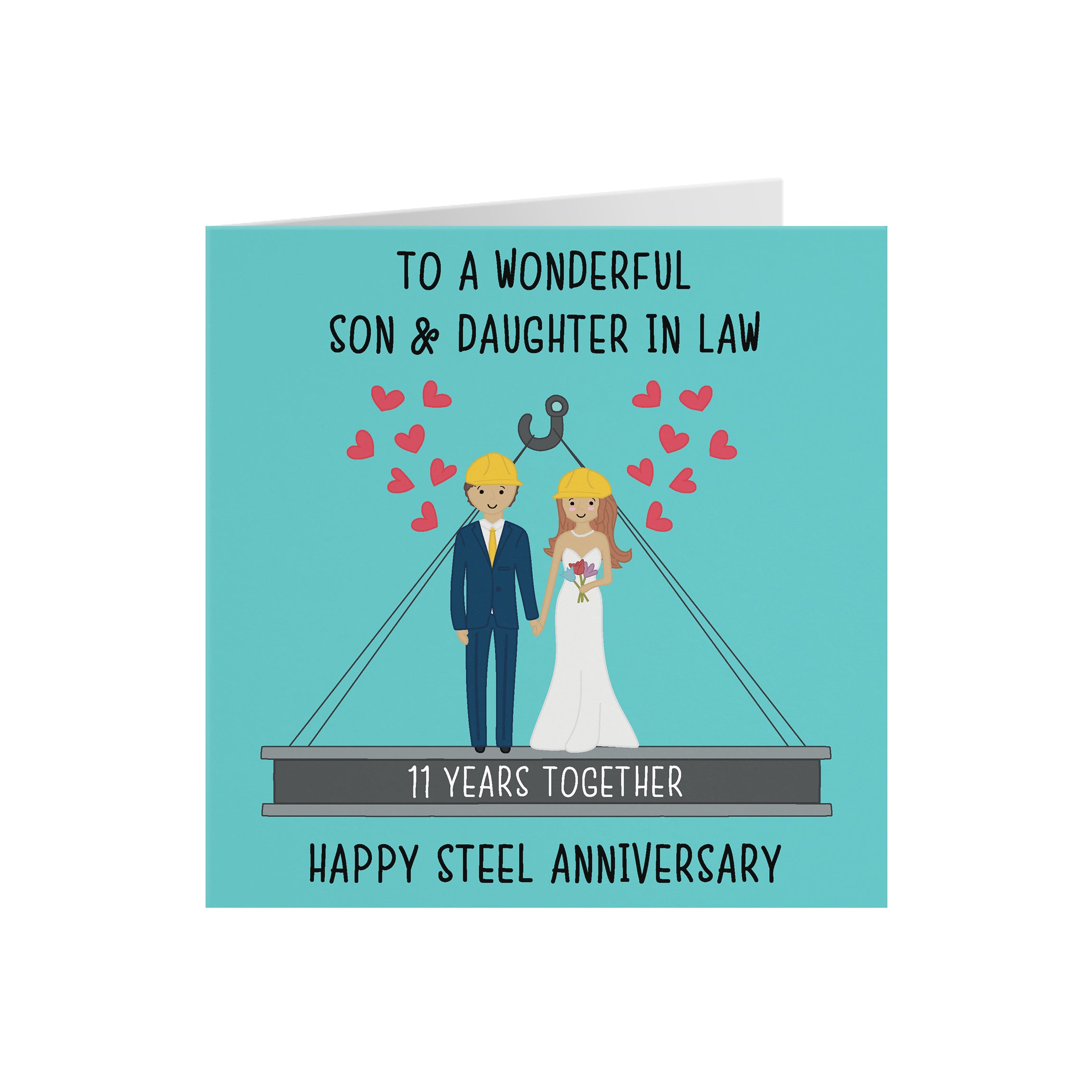 11th Son And Daughter In Law Anniversary Card Iconic - Default Title (5056408119948)