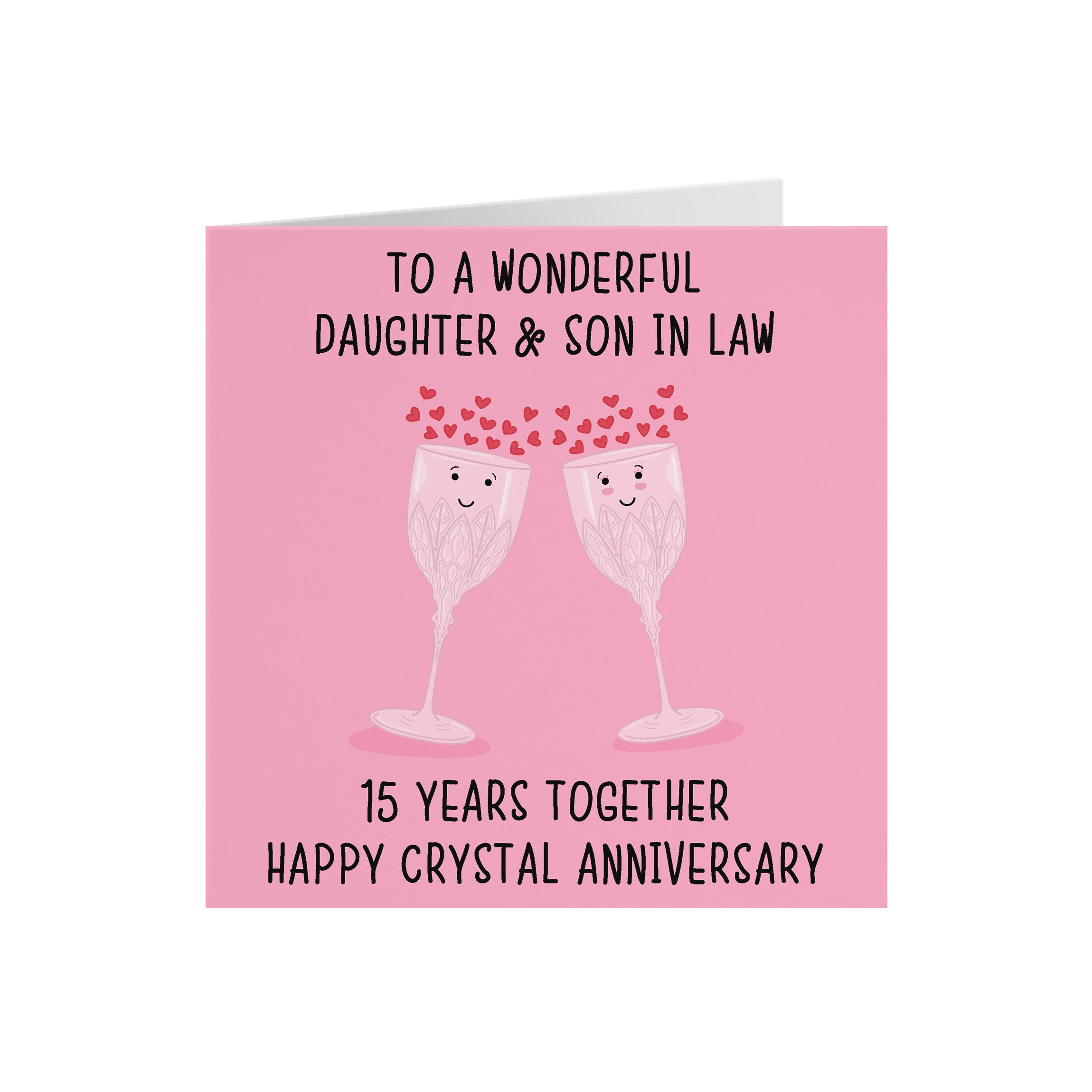 15th Daughter And Son In Law Anniversary Card Iconic - Default Title (5056408120197)