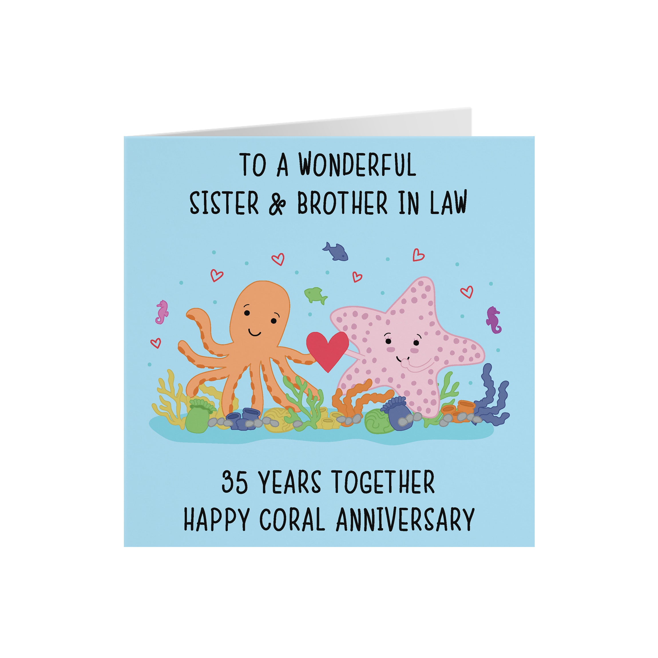 35th Sister And Brother In Law Anniversary Card Iconic - Default Title (5056408120388)