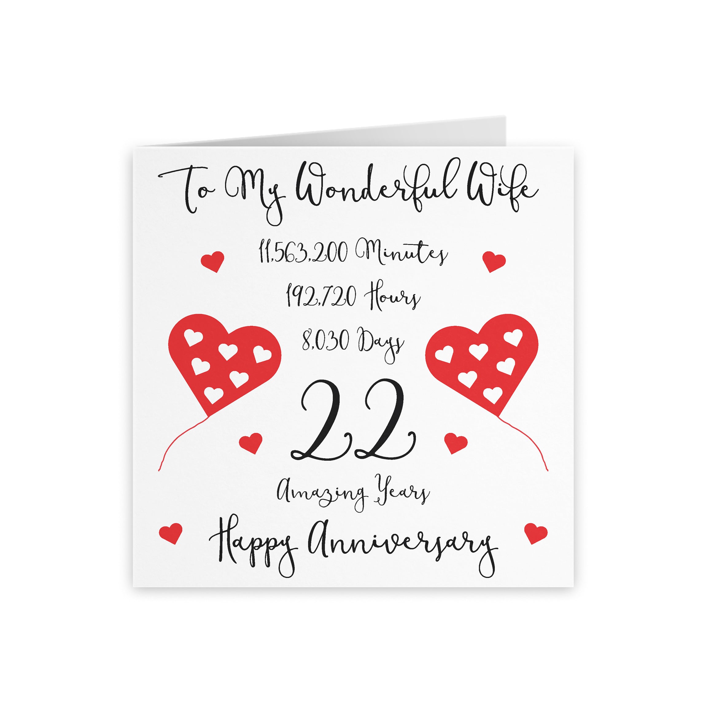 22nd Wife Anniversary Card Timeless - Default Title (5056408120739)