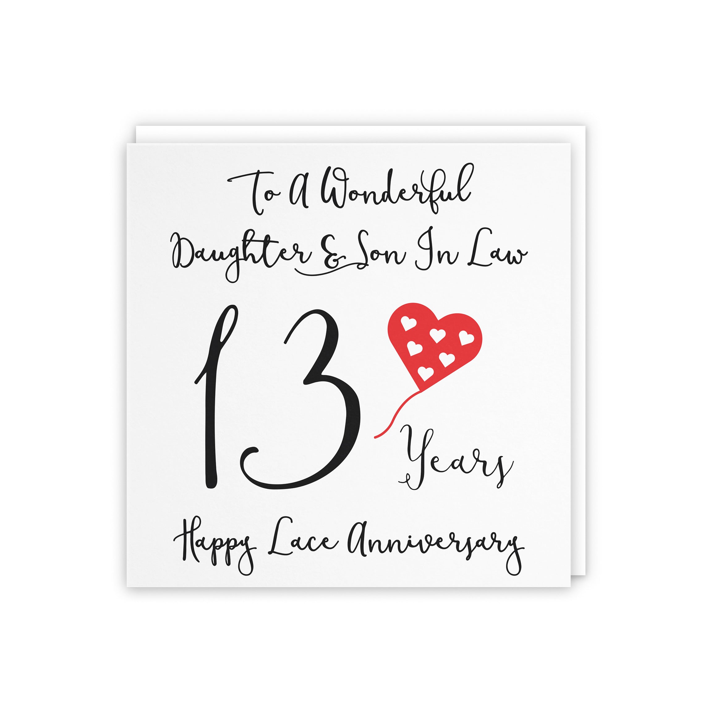 13th Daughter And Son In Law Anniversary Card Love Heart - Default Title (5056408121651)