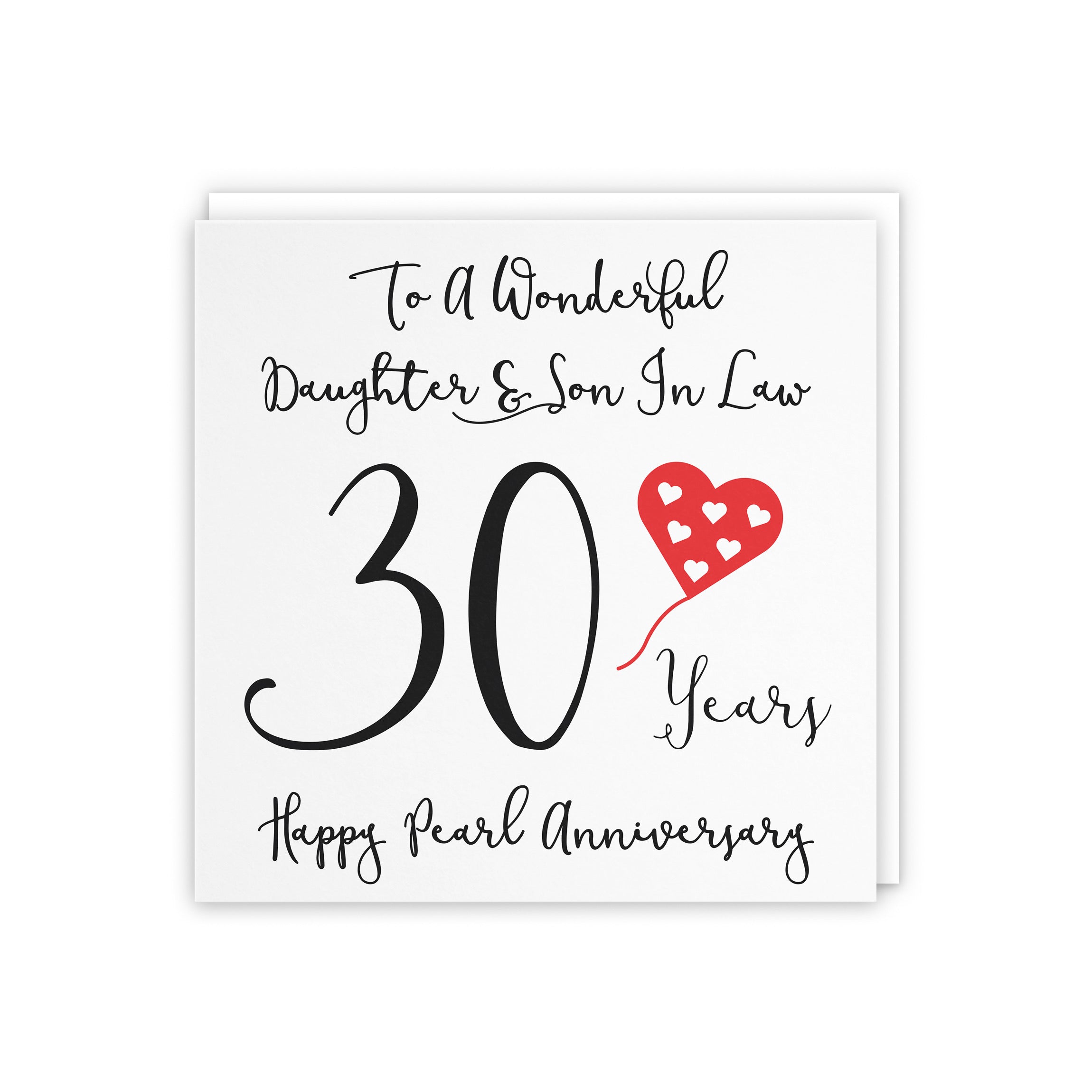 30th Daughter And Son In Law Anniversary Card Love Heart - Default Title (5056408121699)