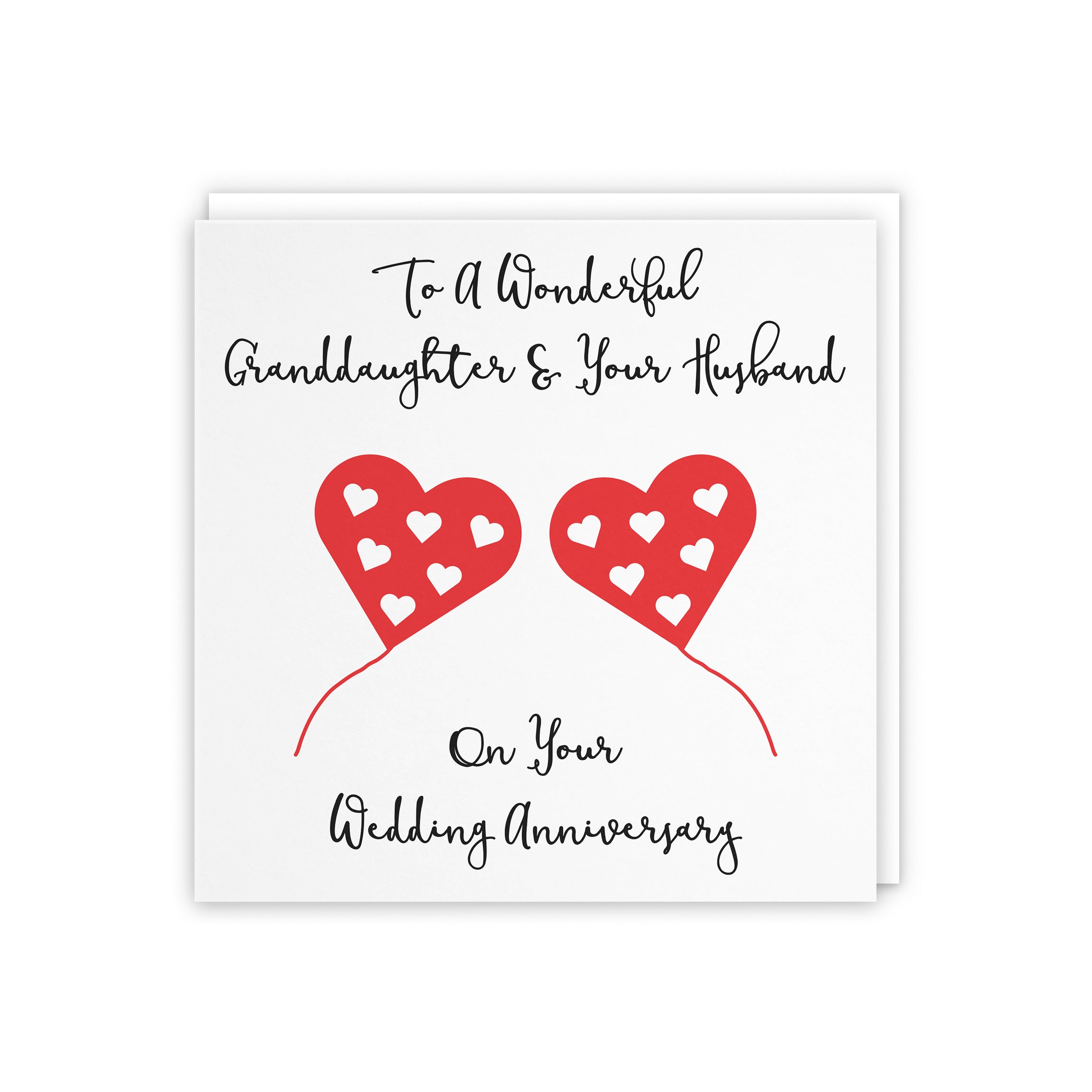 Granddaughter And Husband Anniversary Card Love Heart - Default Title (5056408121873)