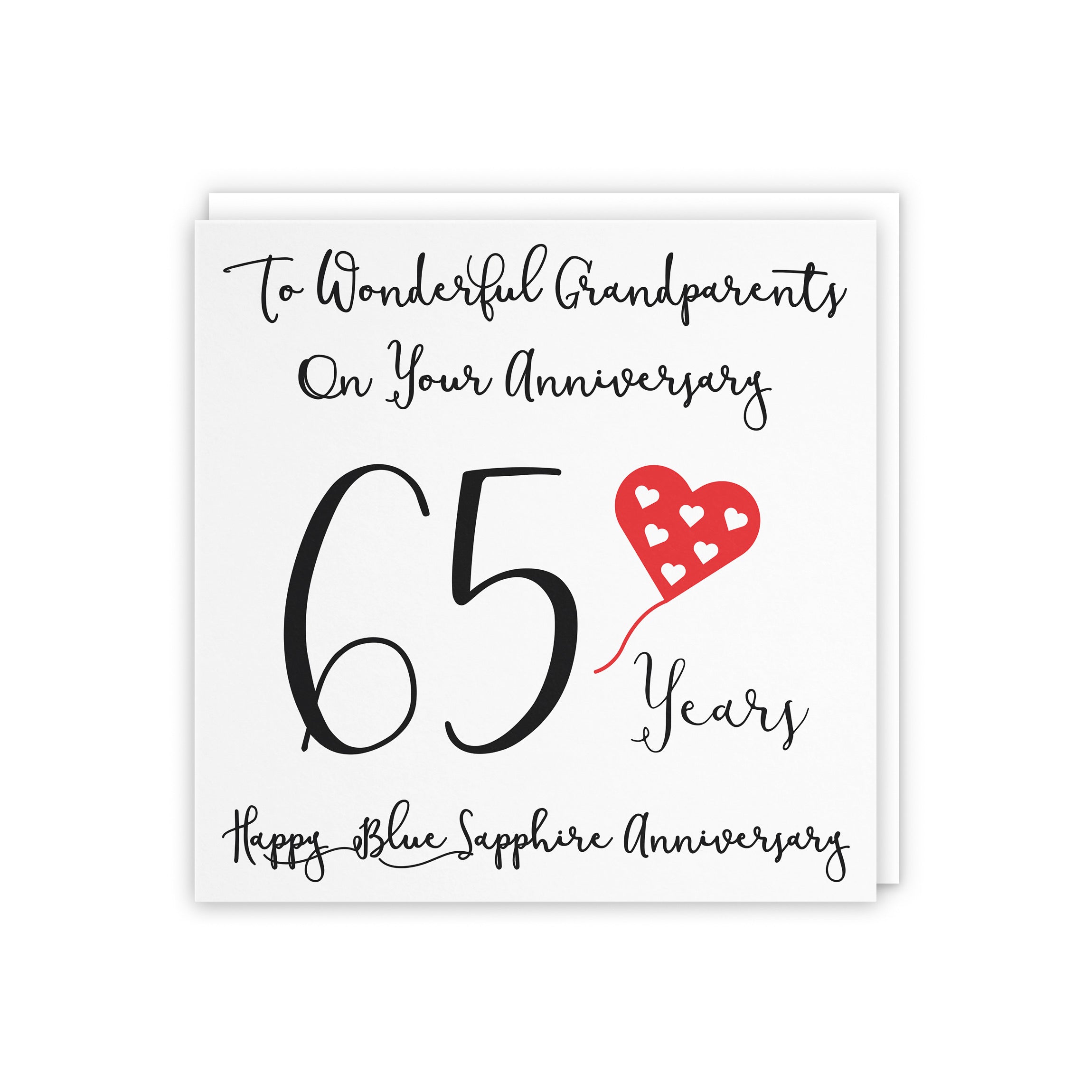 65th Grandparents Anniversary Card Love Heart - Default Title (5056408122153)