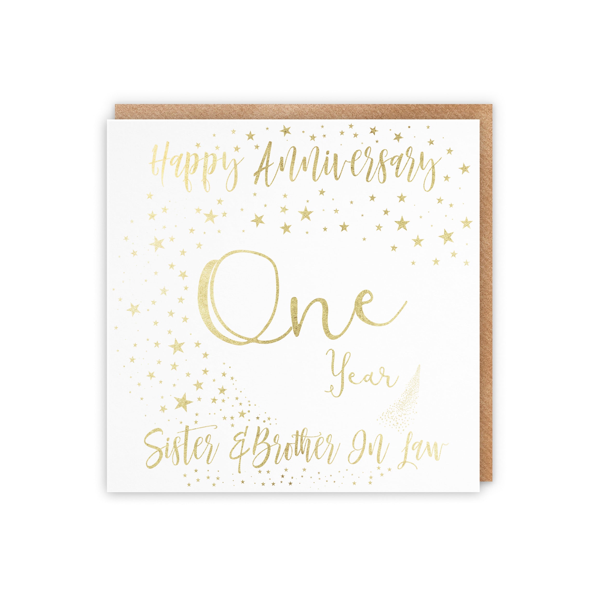 1st Sister And Brother In Law Anniversary Card Foil Stars - Default Title (5056408122566)