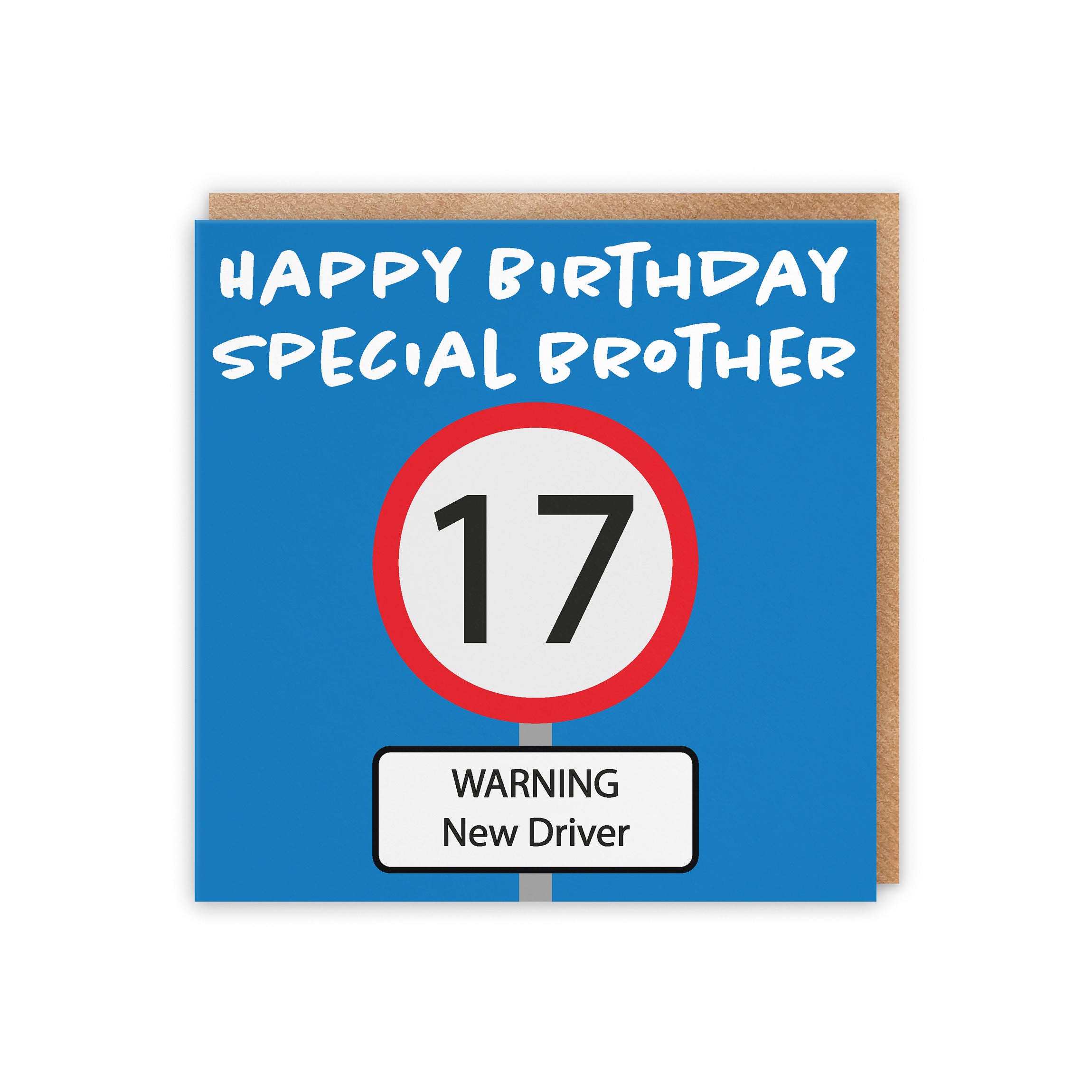 17th Brother Birthday Card Road Sign - Default Title (5056408124218)