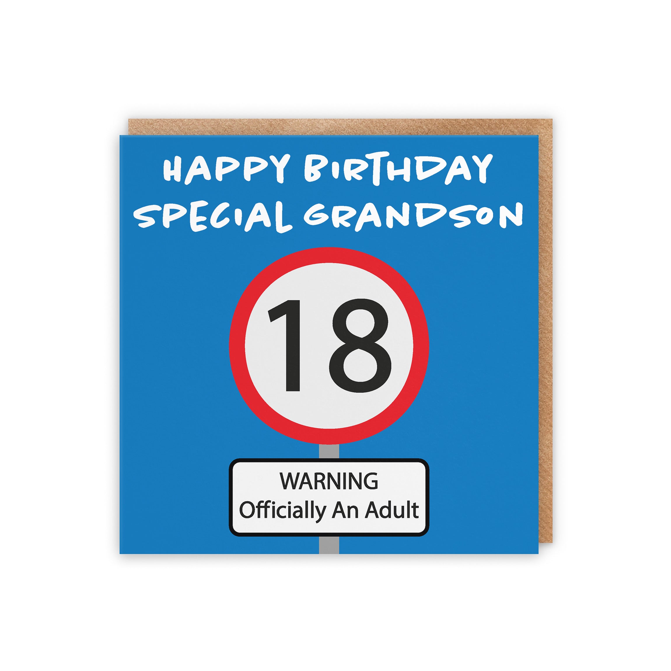 18th Grandson Birthday Card Road Sign - Default Title (5056408124348)