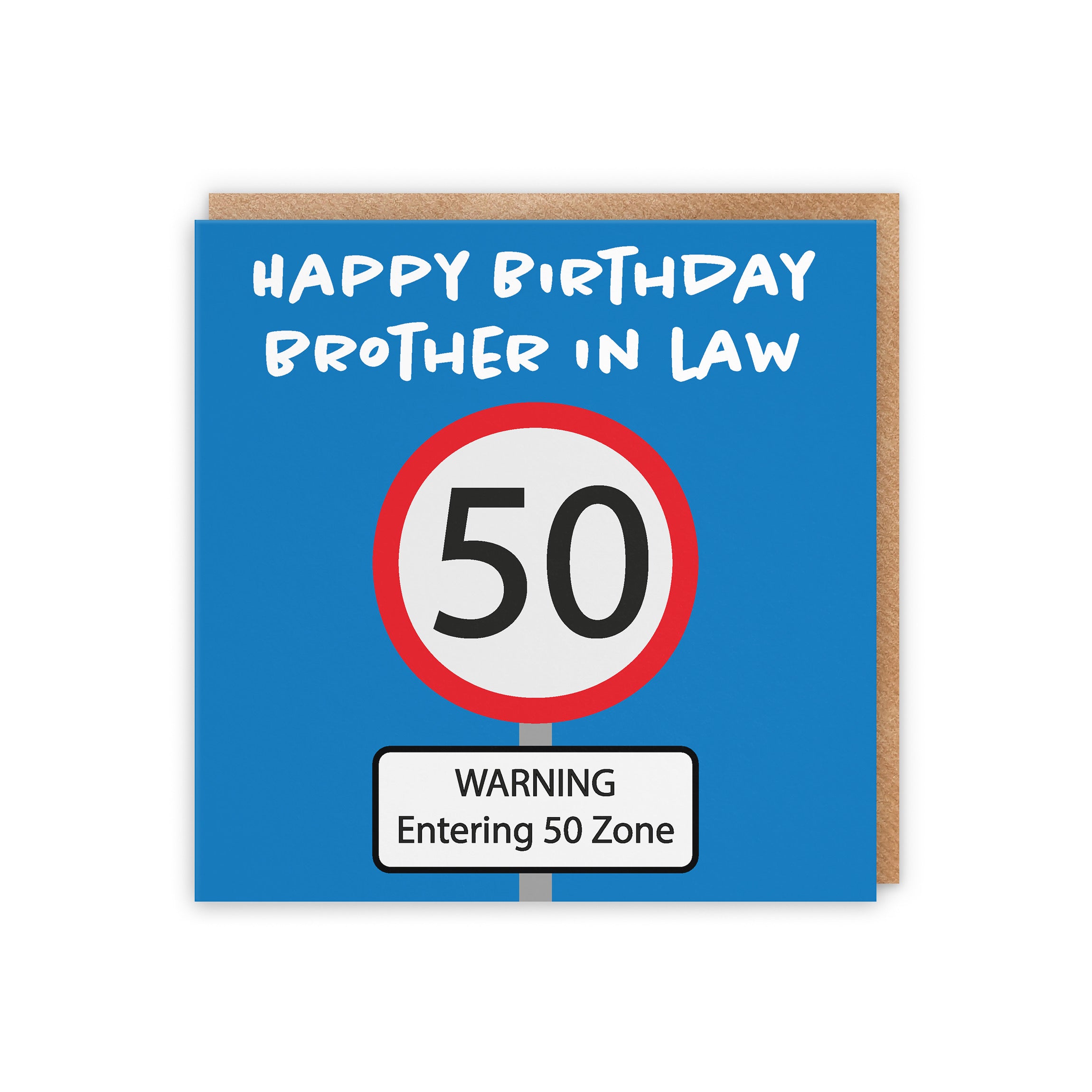 50th Brother In Law Birthday Card Road Sign - Default Title (5056408124386)