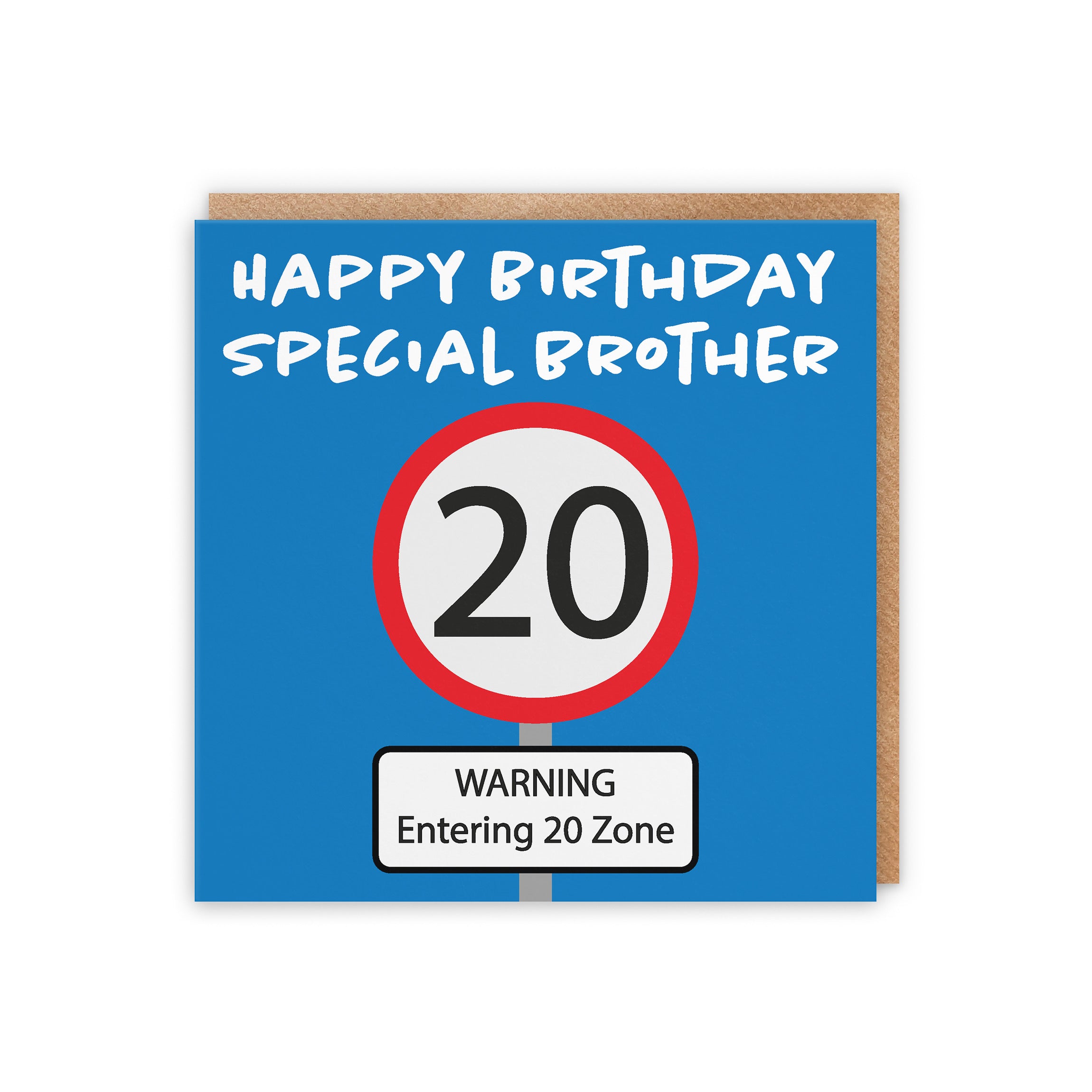 20th Brother Birthday Card Road Sign - Default Title (5056408124409)