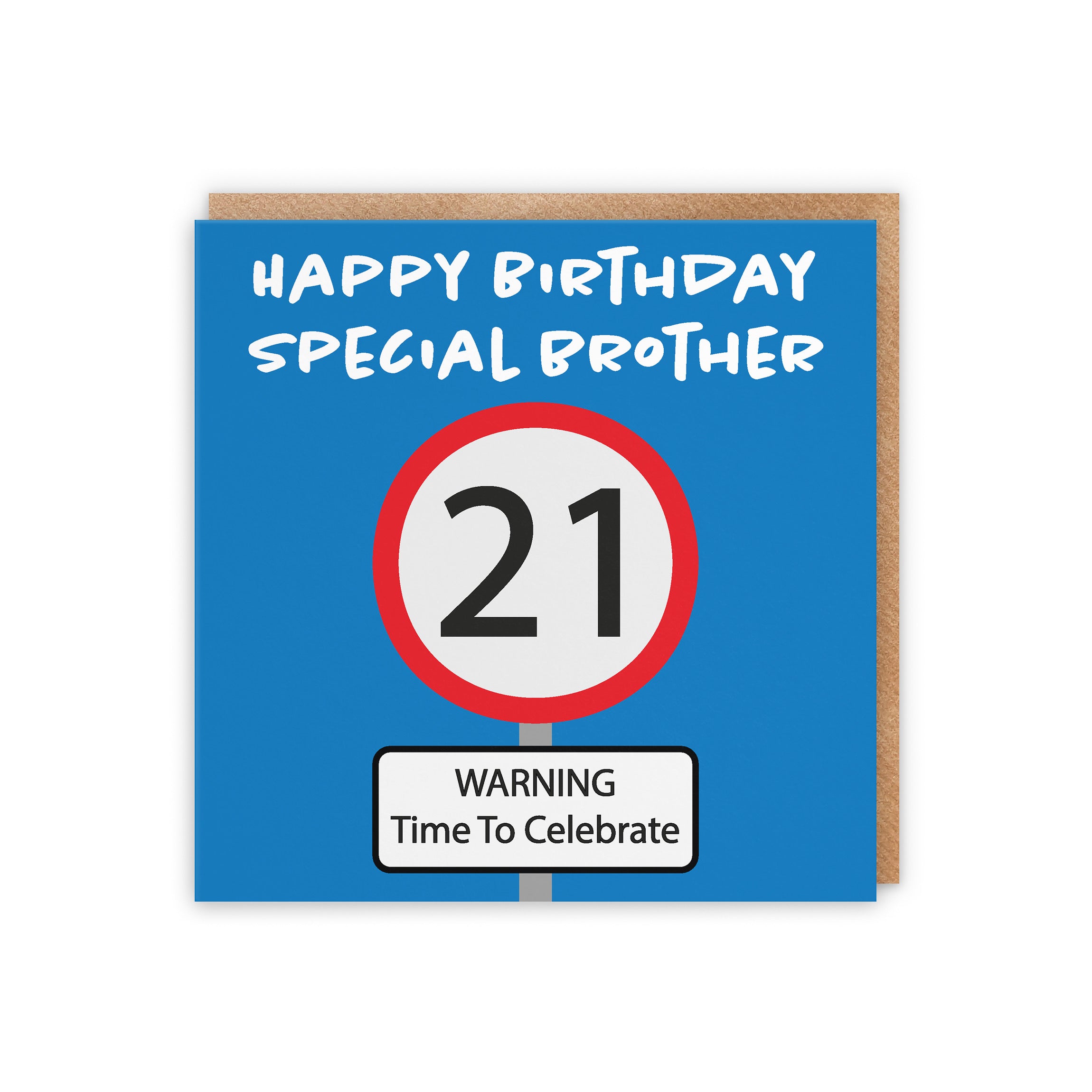 21st Brother Birthday Card Road Sign - Default Title (5056408124478)