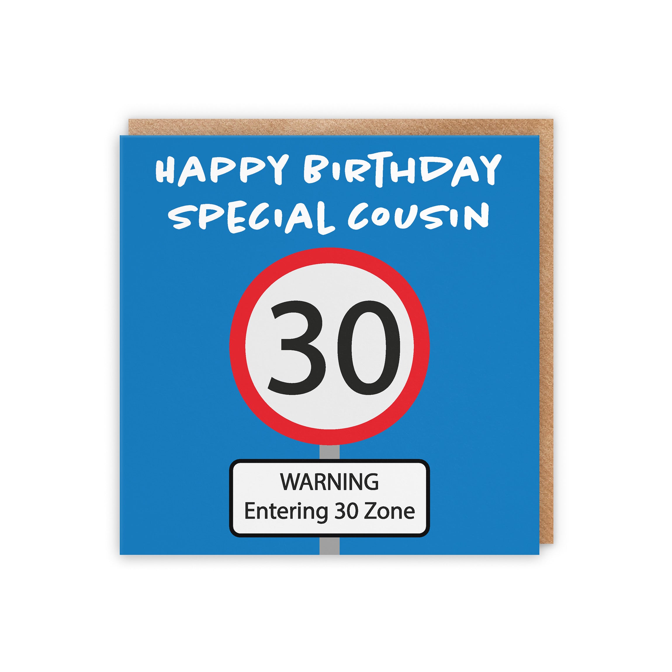 30th Cousin Birthday Card Road Sign - Default Title (5056408124577)