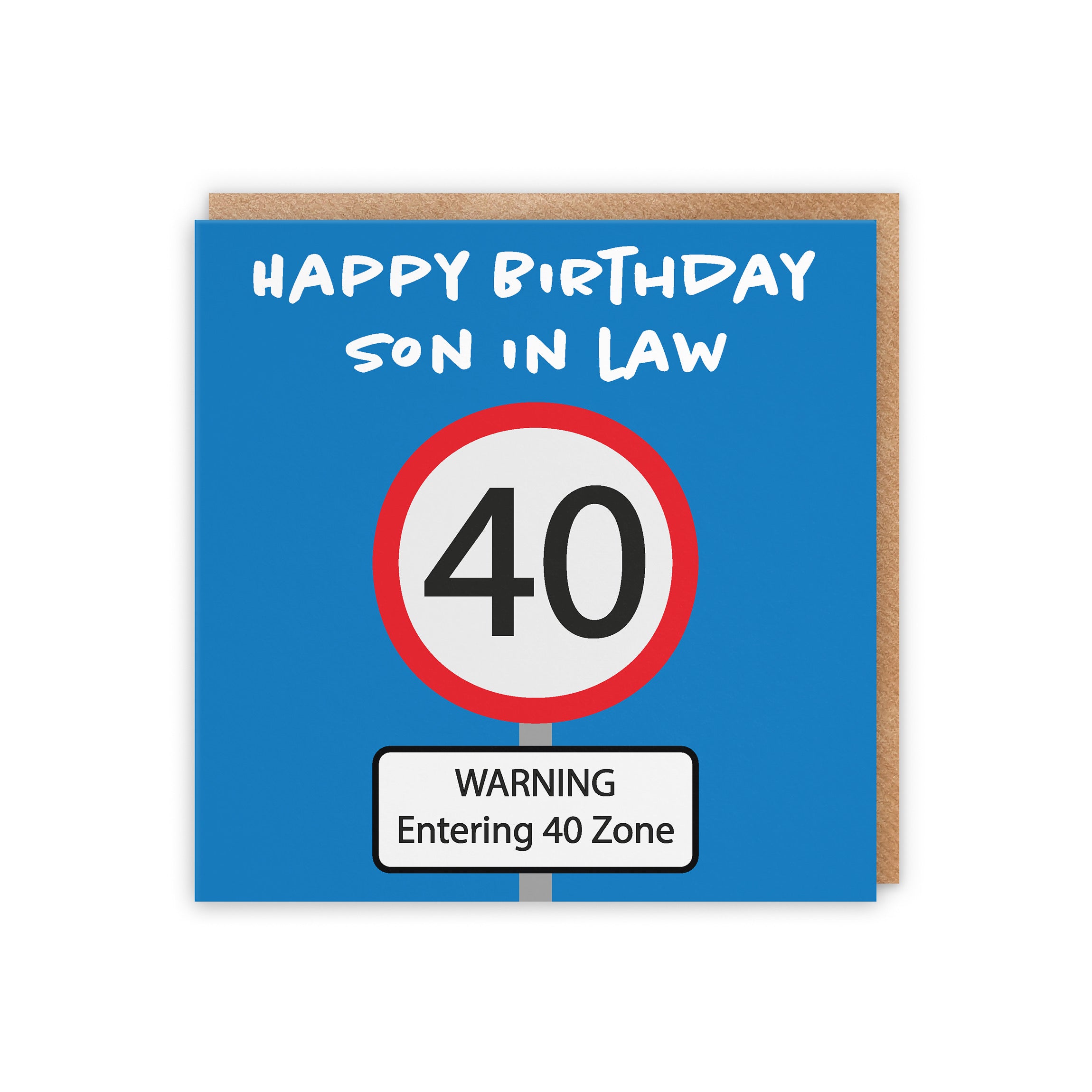 40th Son In Law Birthday Card Road Sign - Default Title (5056408124744)