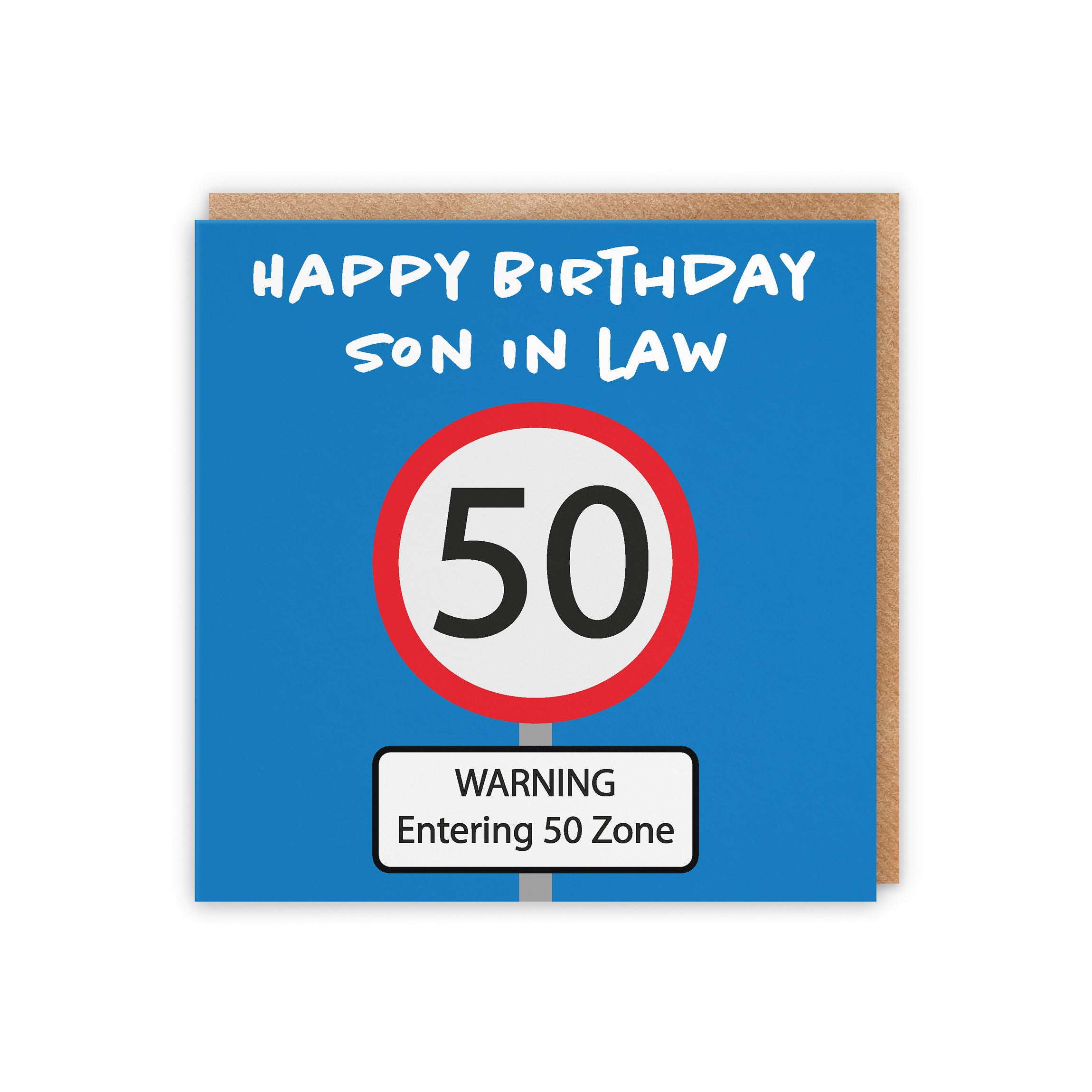 50th Son In Law Birthday Card Road Sign - Default Title (5056408124812)