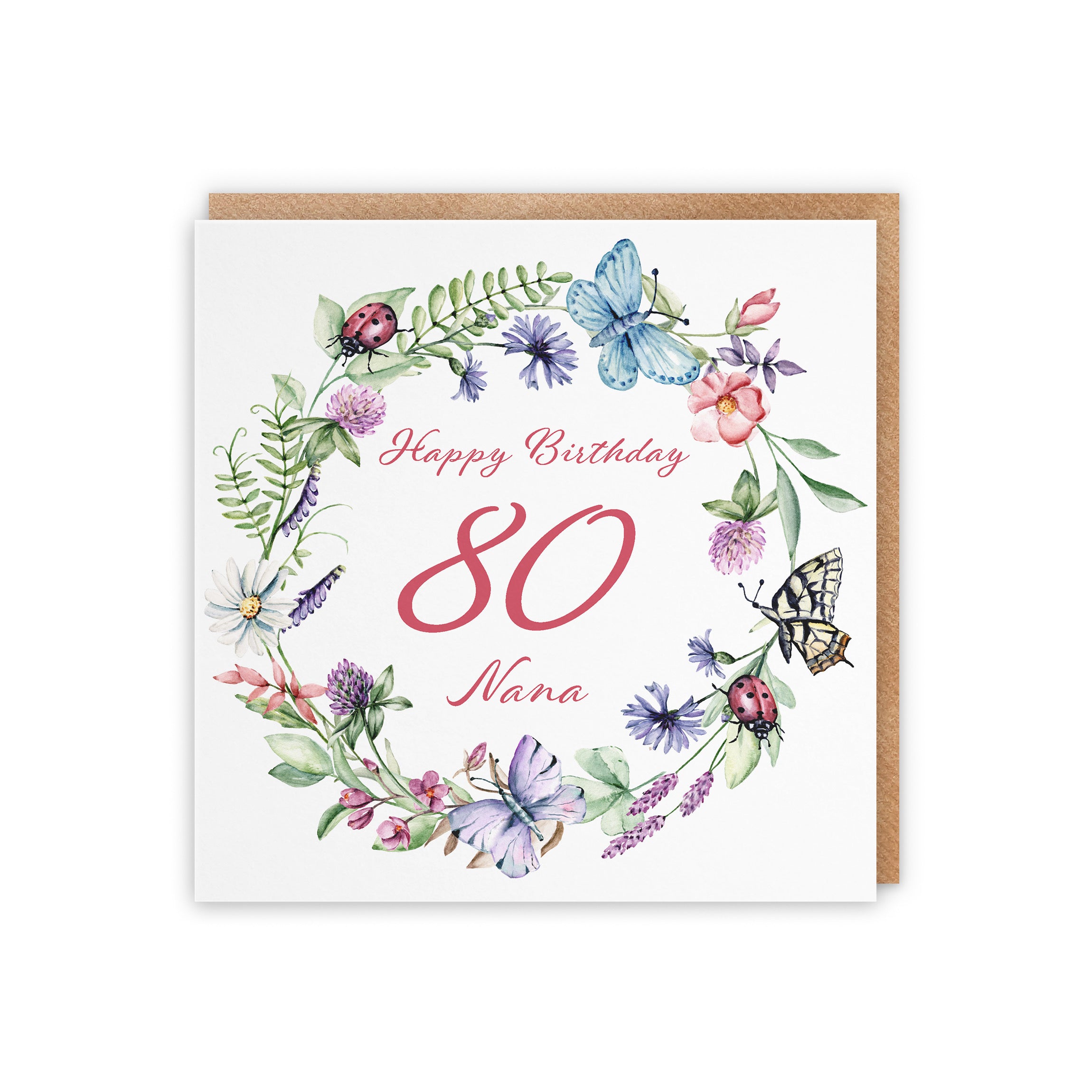 80th Nana Humorous Birthday Card Meadow - Default Title (5056408125185)