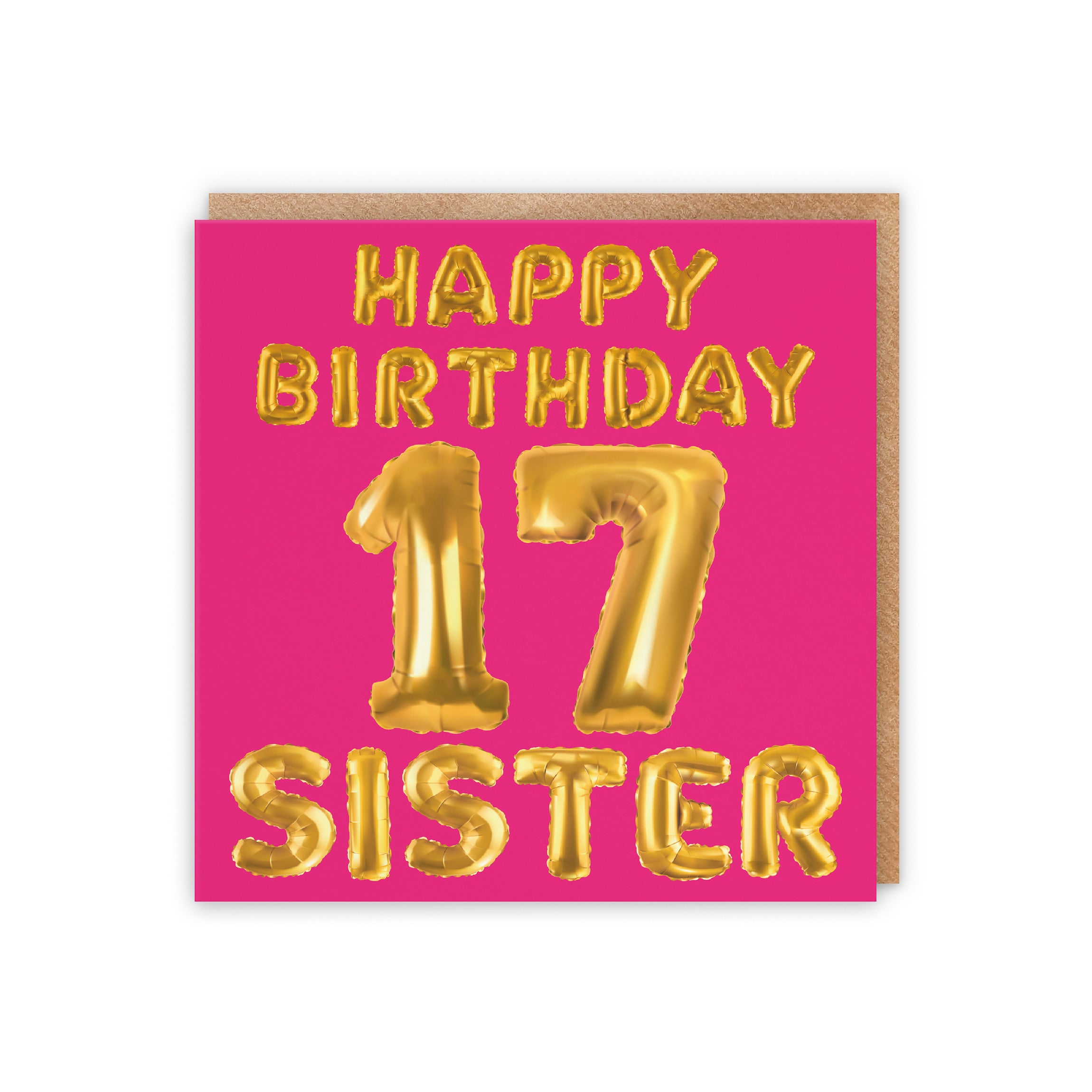 17th Sister Birthday Card Balloon - Default Title (5056408125963)