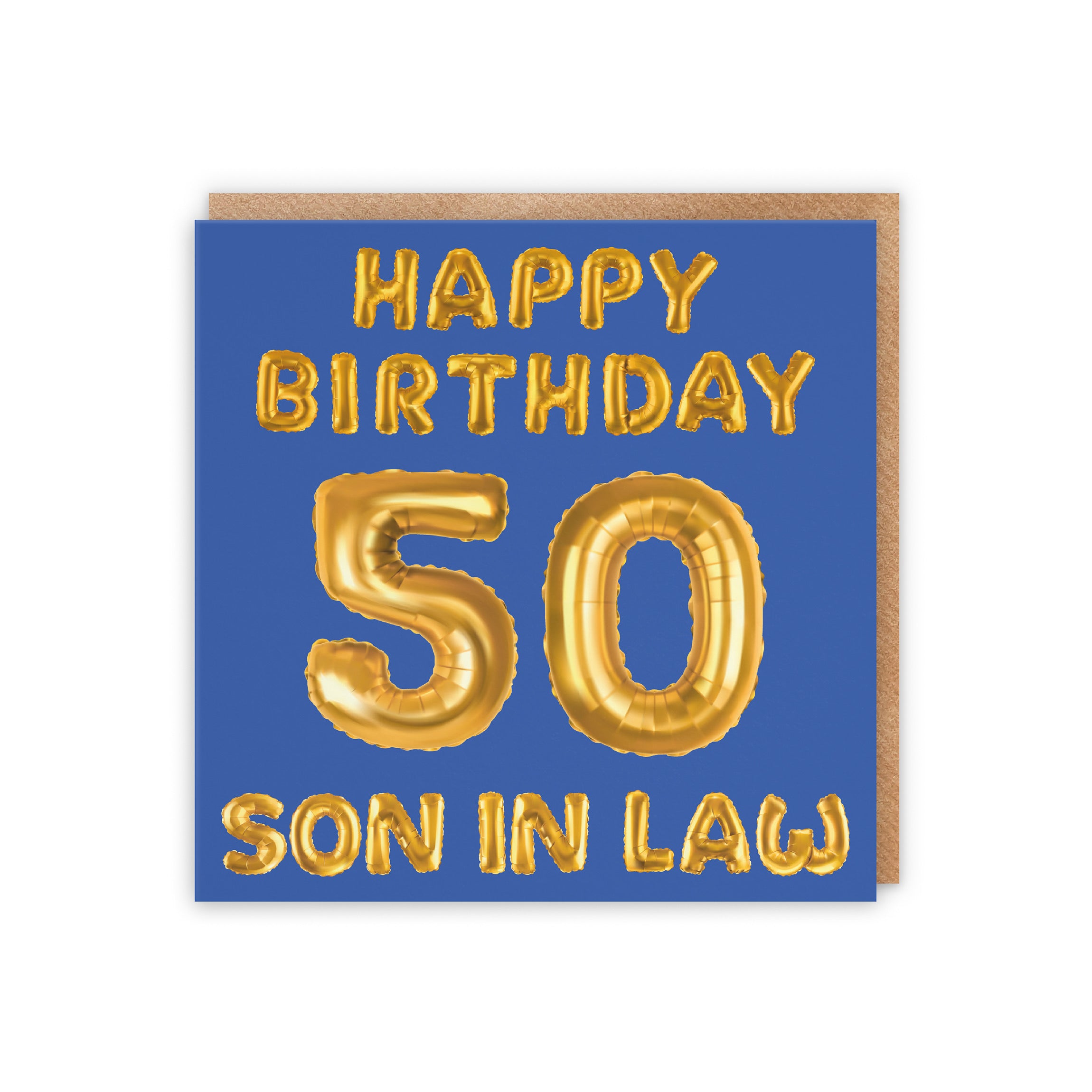 50th Son In Law Birthday Card Balloon - Default Title (5056408126519)