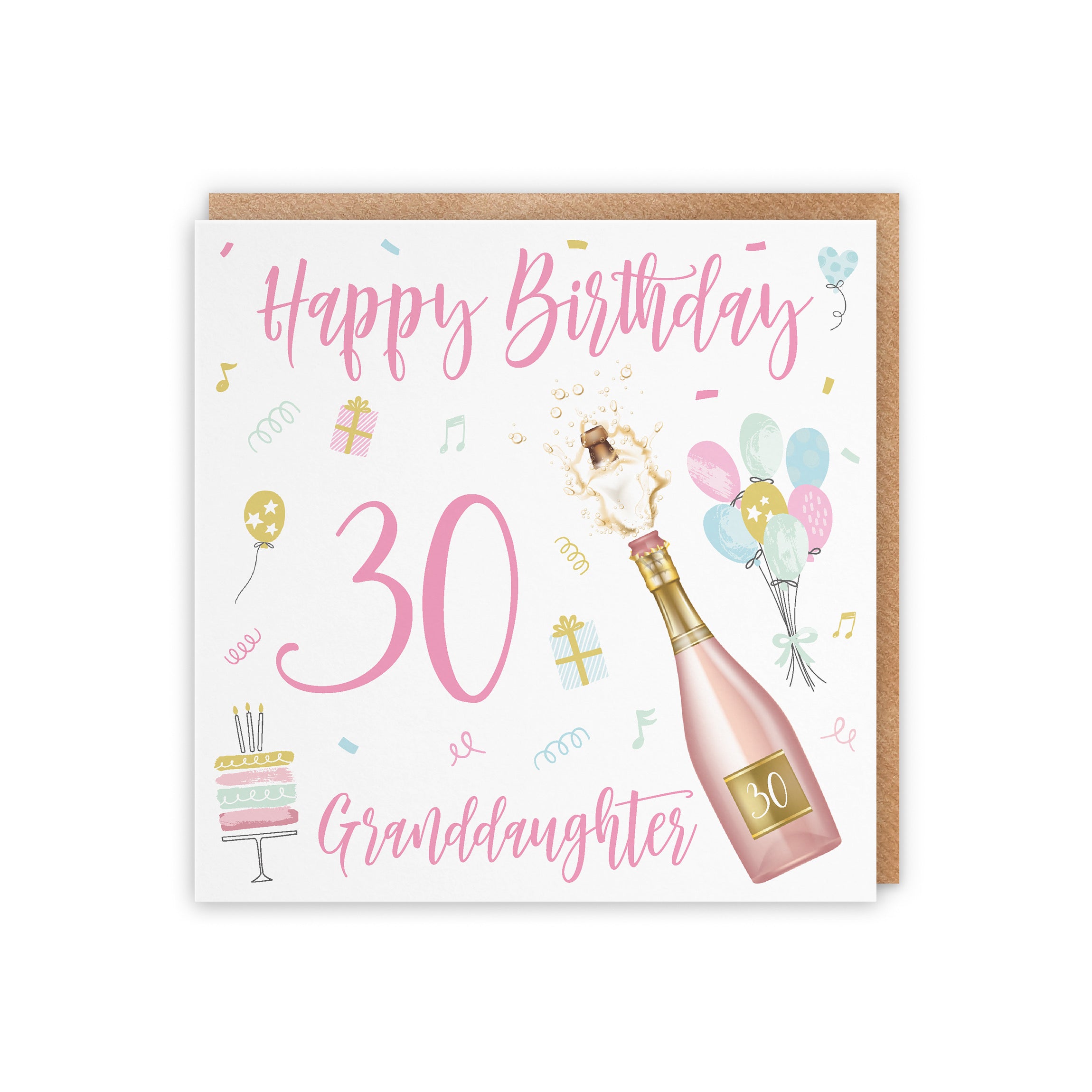 30th Granddaughter Birthday Card Champagne - Default Title (5056408127424)