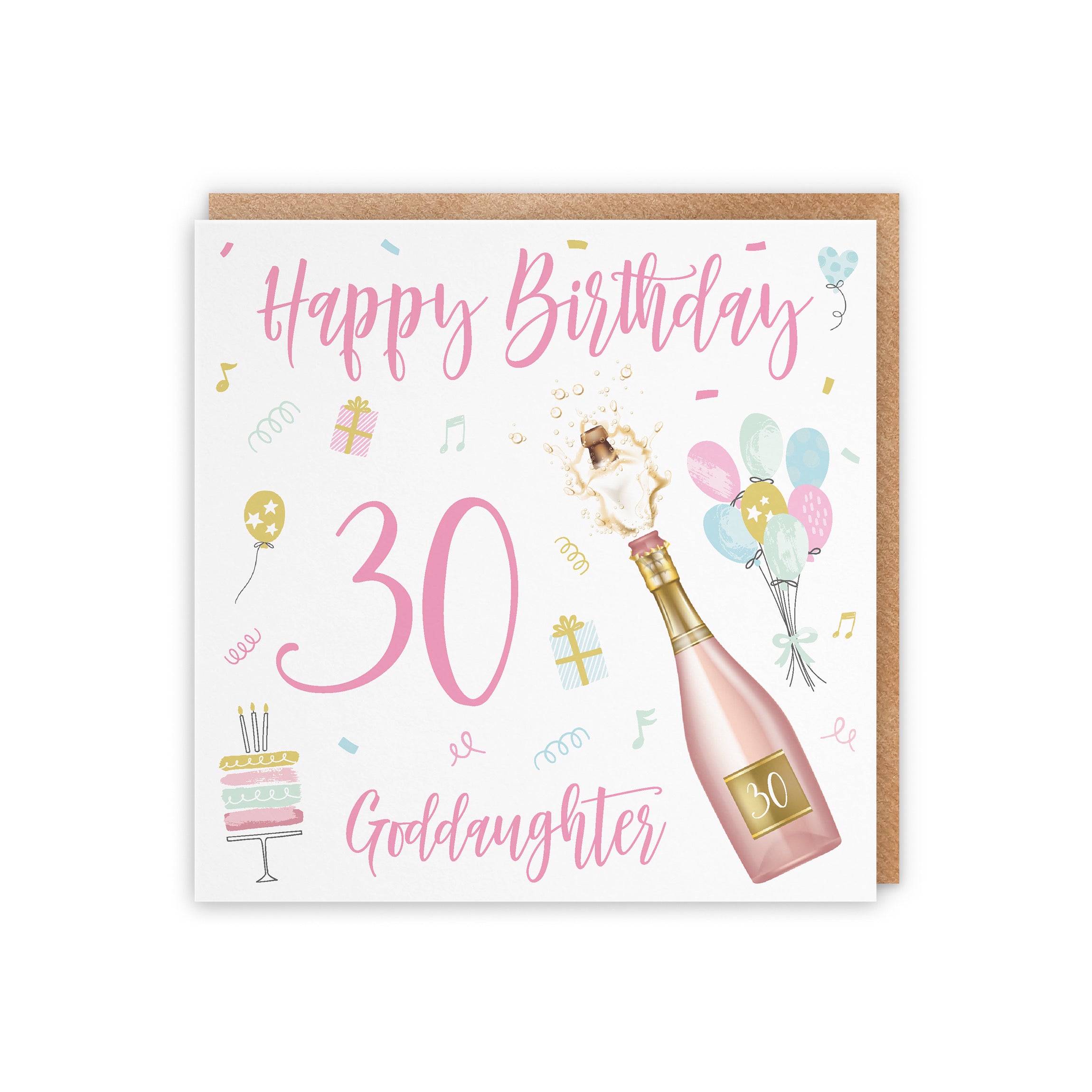 30th Goddaughter Birthday Card Champagne - Default Title (5056408127547)