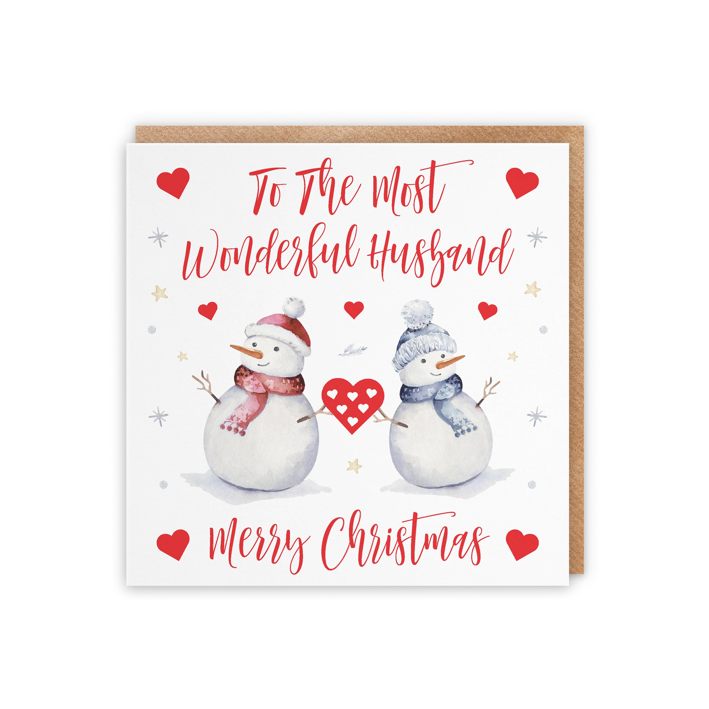 Husband Snowman Christmas Card - Default Title (5056408129886)