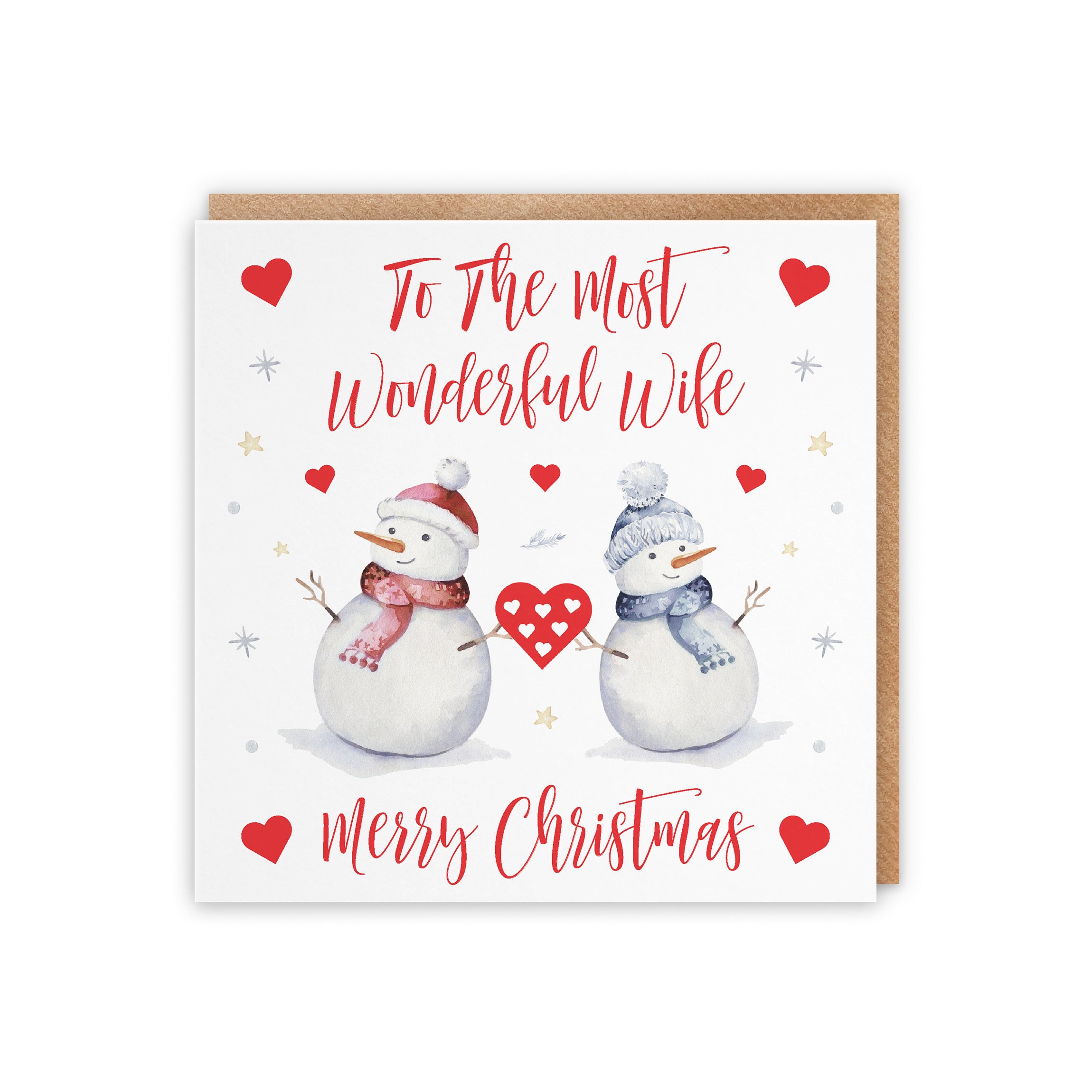 Wife Snowman Christmas Card - Default Title (5056408129893)