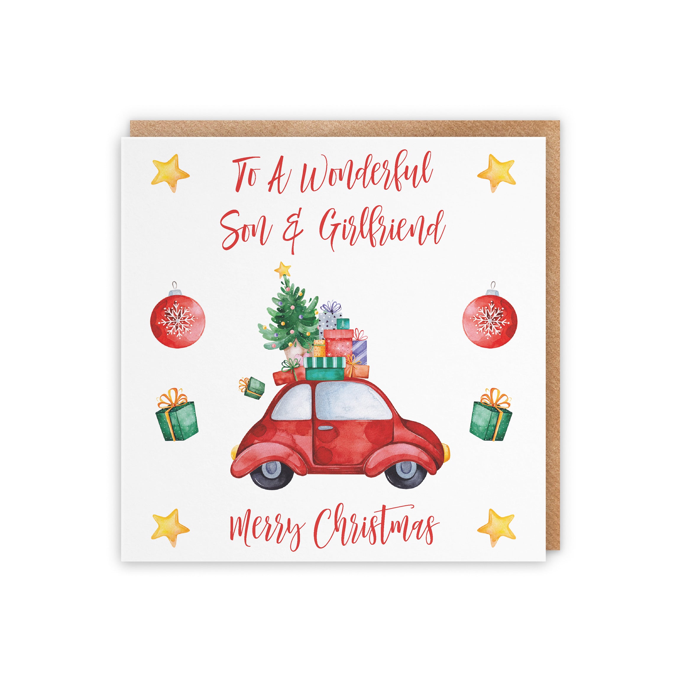 Son And Girlfriend Christmas Holiday Card - Default Title (5056408130349)