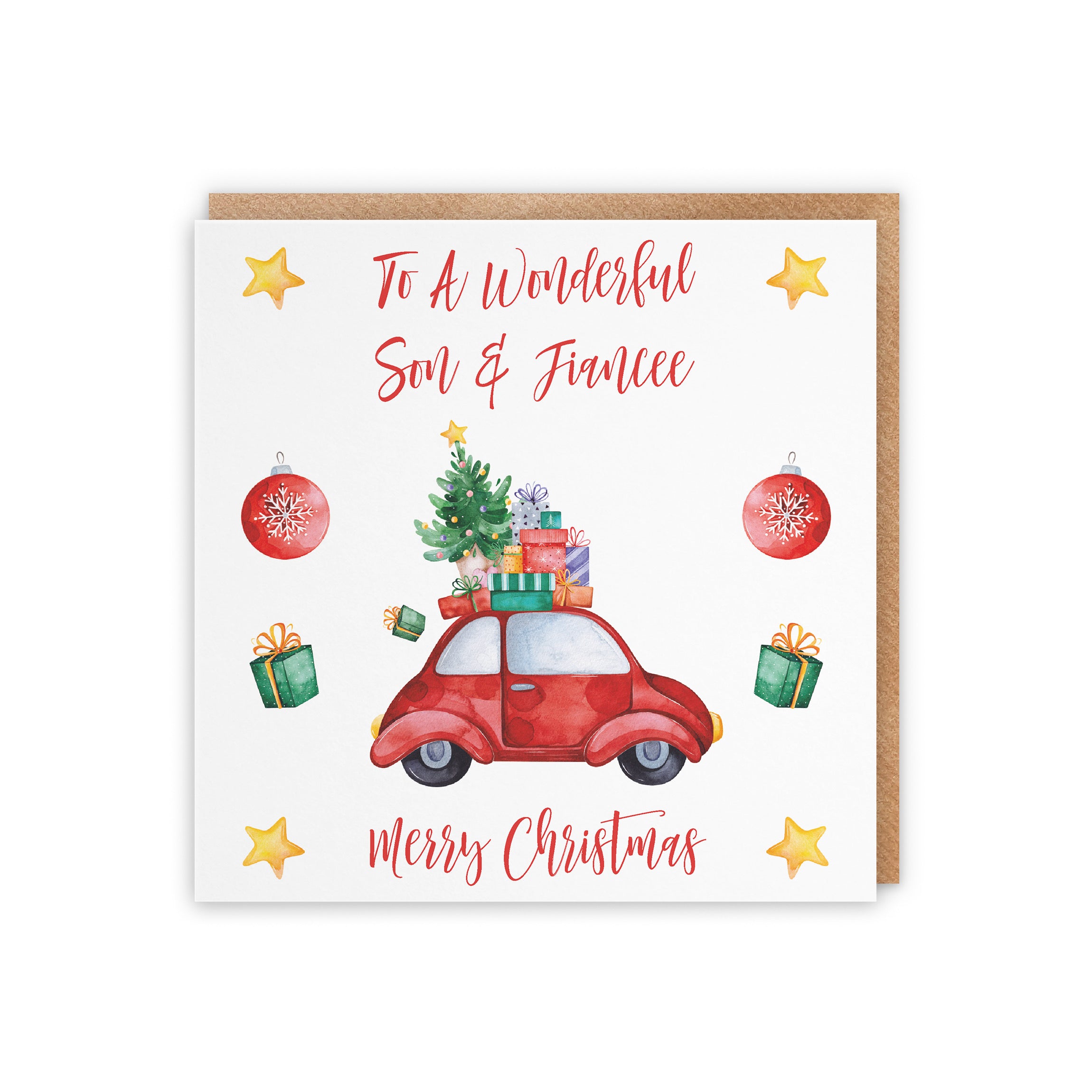 Son And Fiancee Christmas Holiday Card - Default Title (5056408130363)