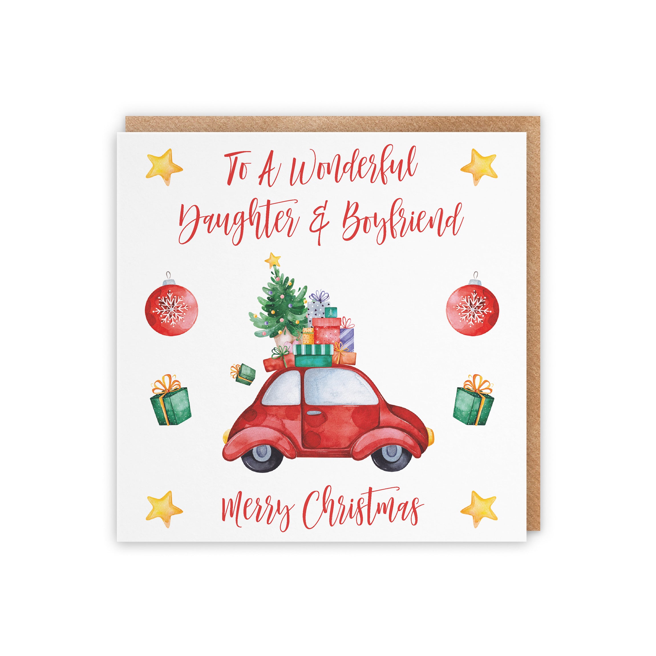 Daughter And Boyfriend Christmas Holiday Card - Default Title (5056408130370)