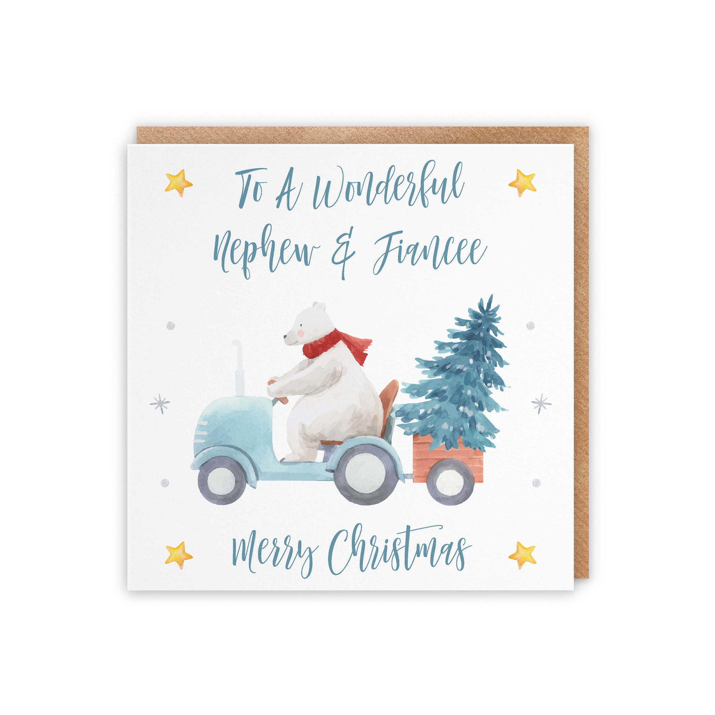 Nephew And Fiancee Polar Bear Christmas Card - Default Title (5056408131544)