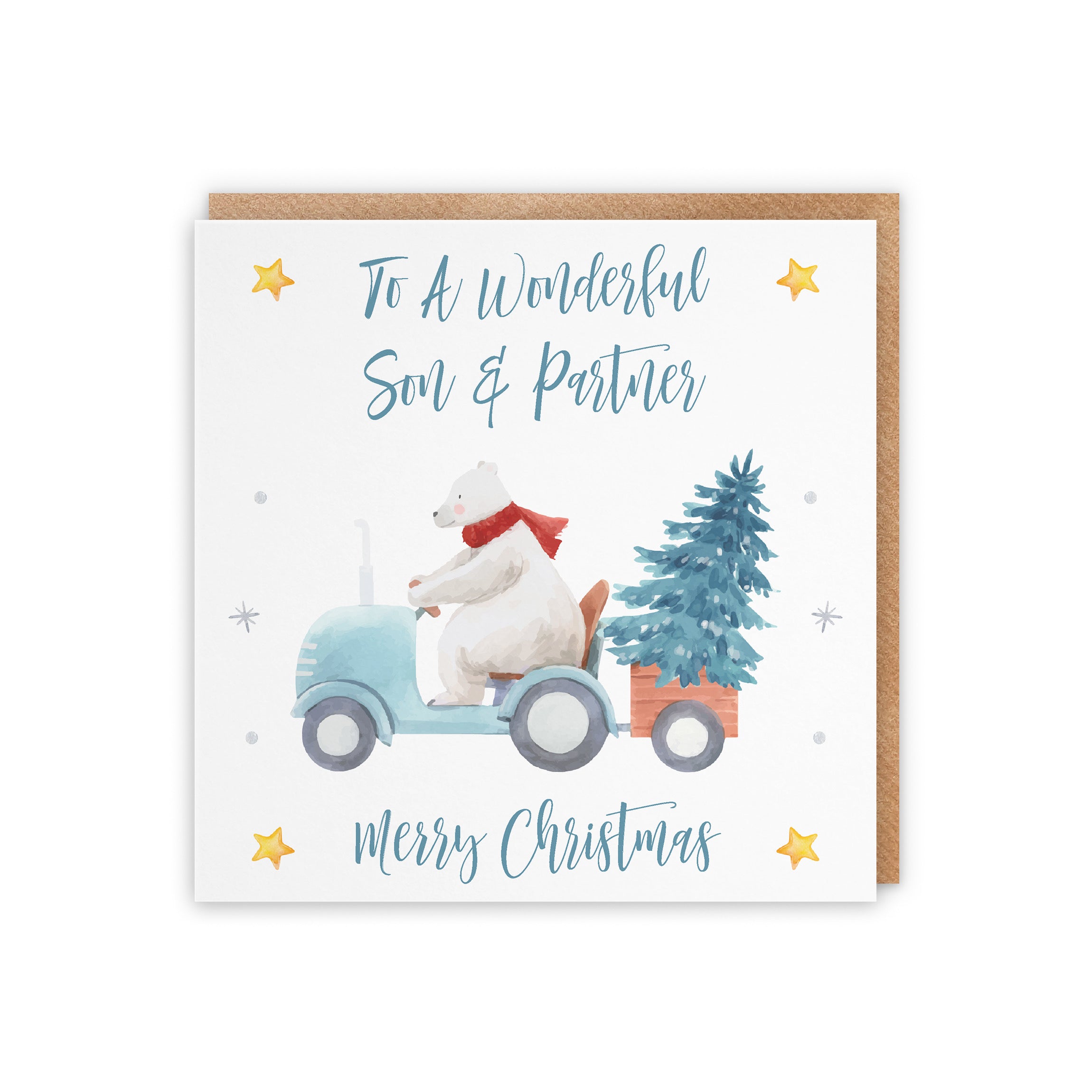 Son And Partner Polar Bear Christmas Card - Default Title (5056408131636)